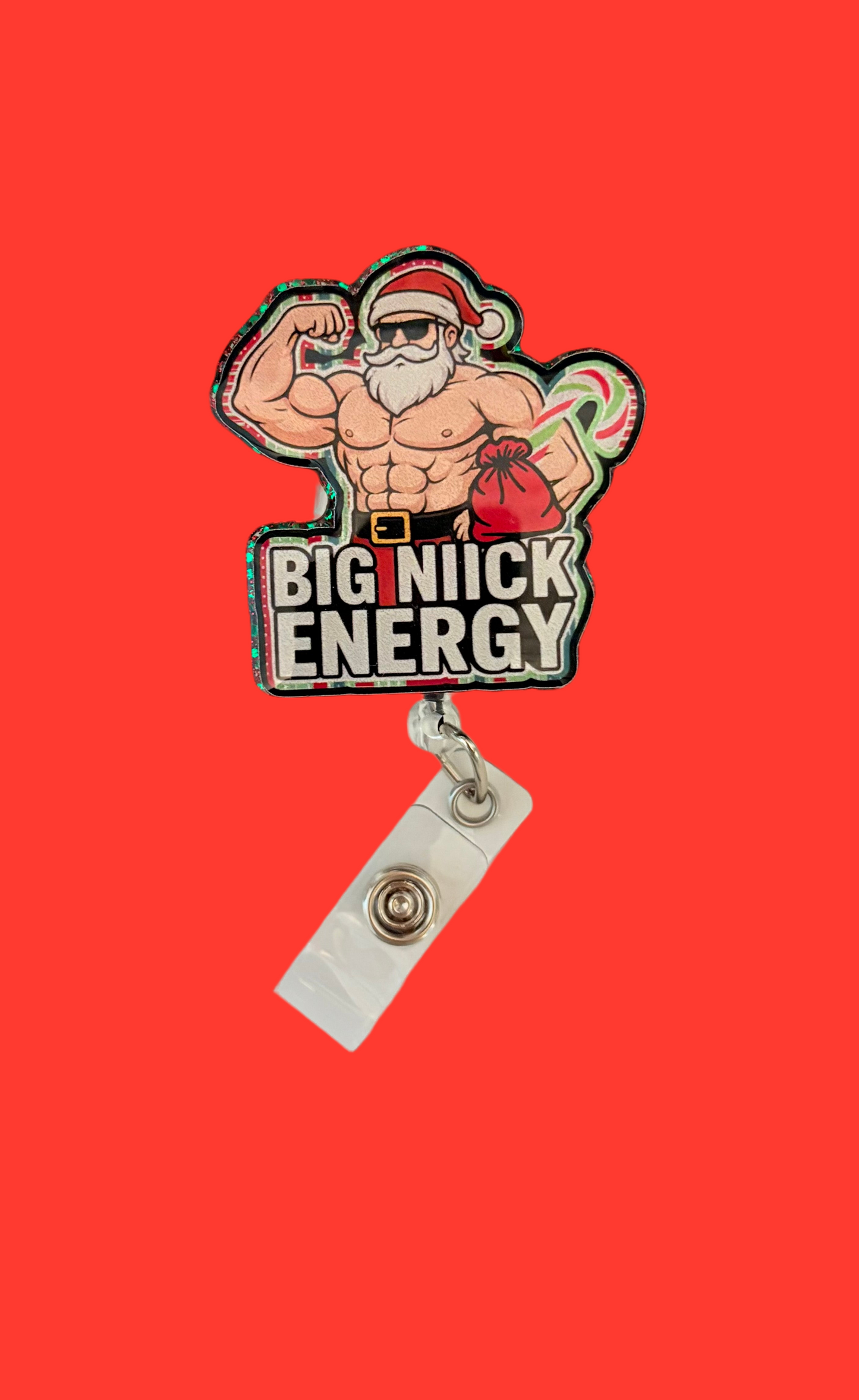 Funny Santa Badge Reel