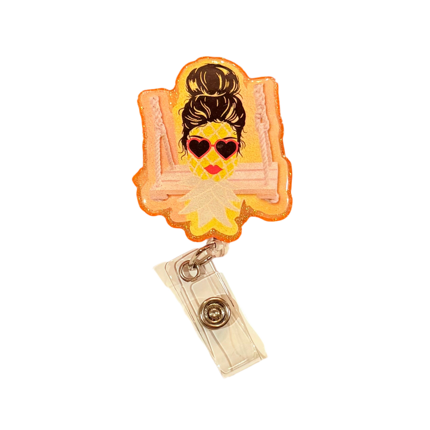 Upside Down Pineapple Swingers Badge Reel – Funny Secret Signal ID Holder
