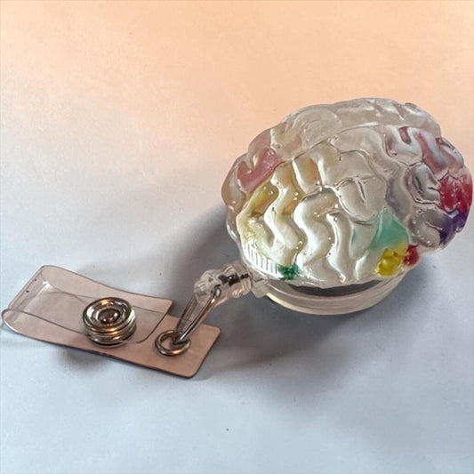Anatomical Brain Badge Reel – Medical & Neuro Inspired