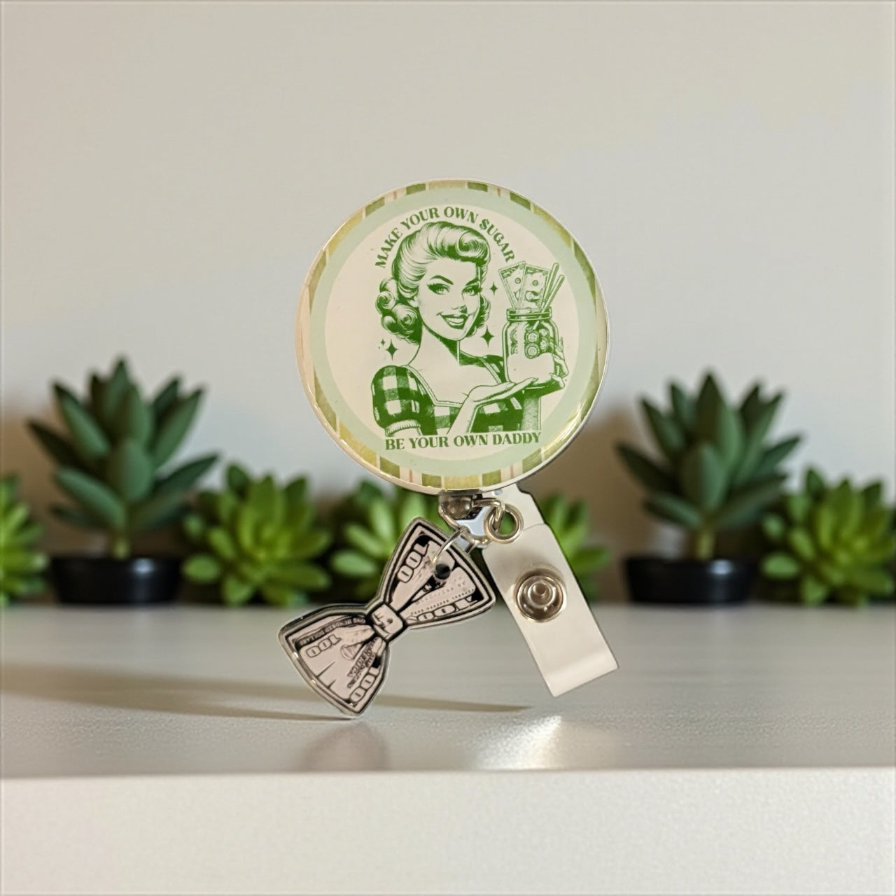 Funny Badge Reel, sugar daddy badge reel, Girl Boss Badge Reel, Badge Reel,Medical ID Badge,Nurse Badge Reel, Work Badge Holder