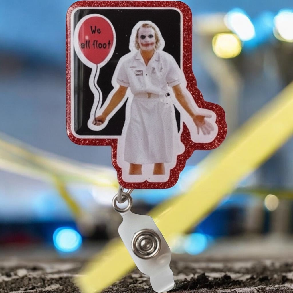 Float Nurse Badge Reel -Funny Halloween Badge Reel