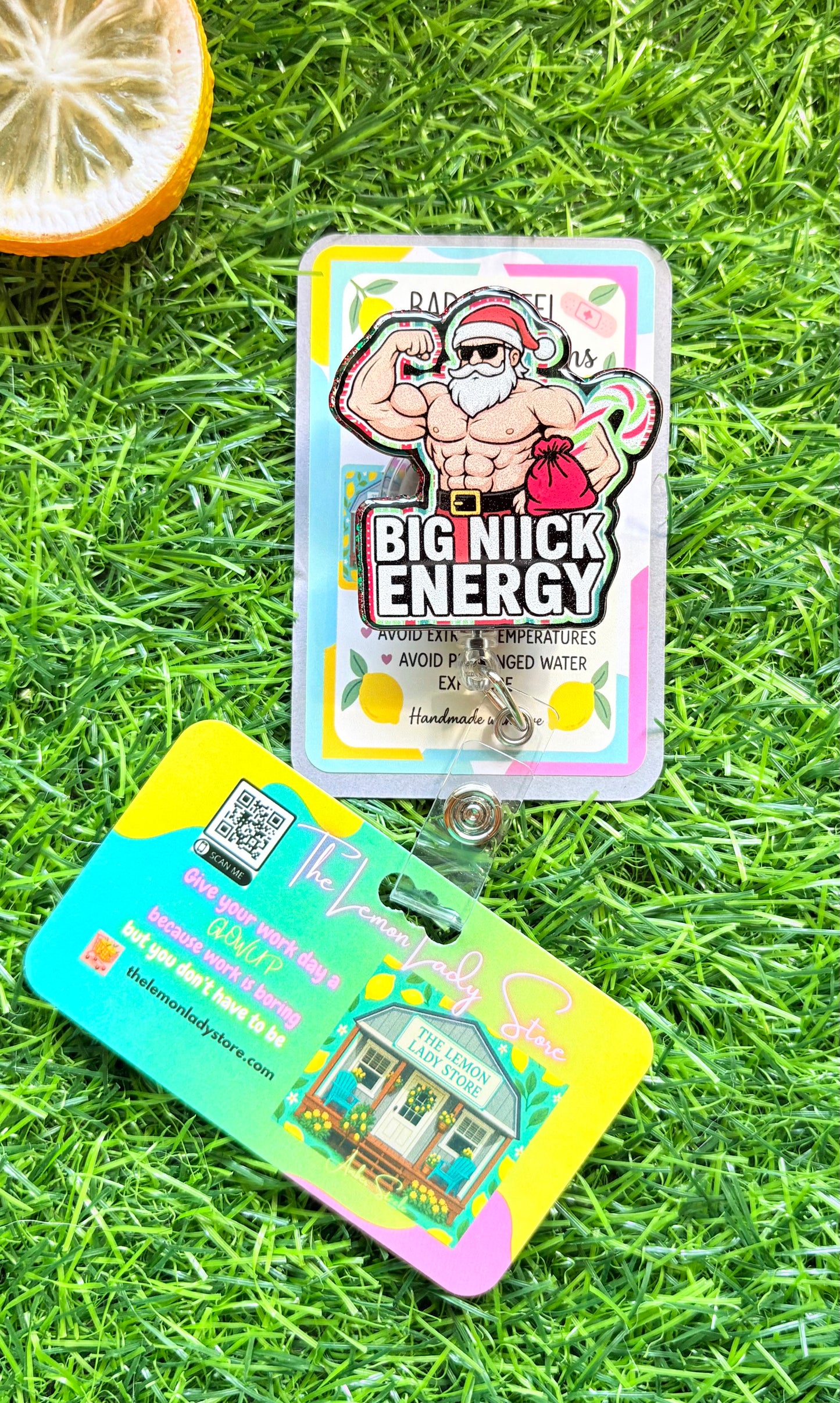 Funny Santa Badge Reel