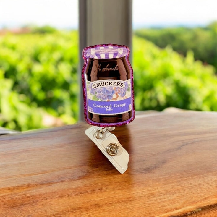 Grape Jelly Badge Reel- Foodie Badge Reel