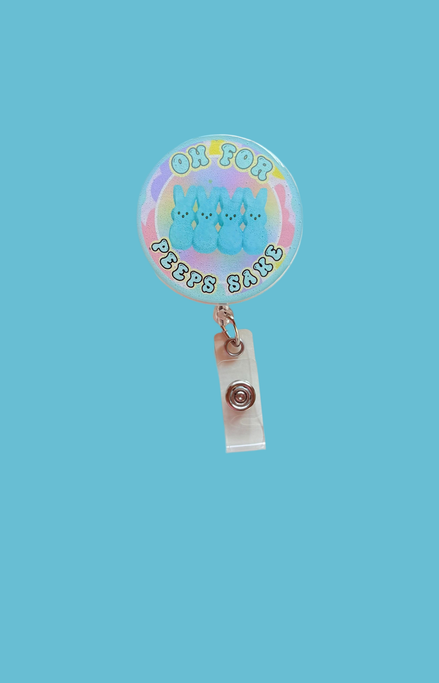Oh for Peeps Sake Badge Reel – Funny Easter Retractable ID Holder
