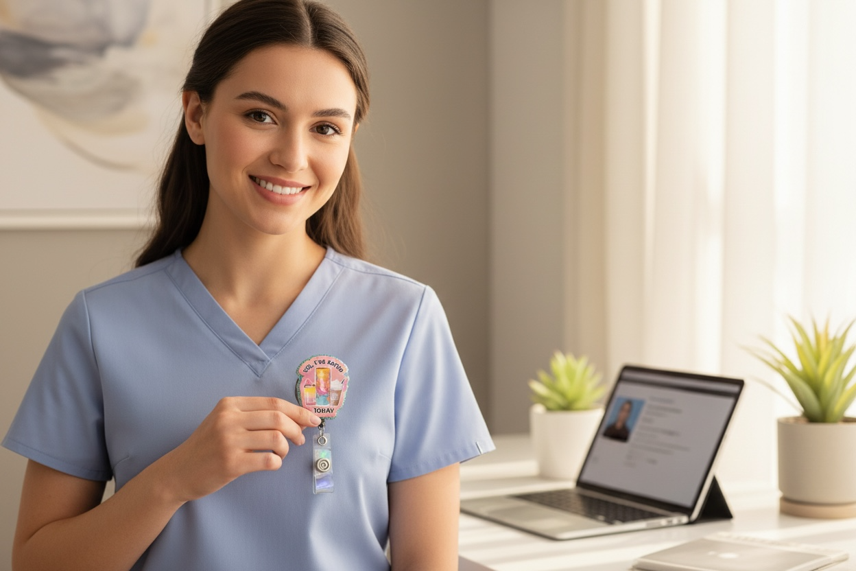 Nurse Lunch Badge Reel