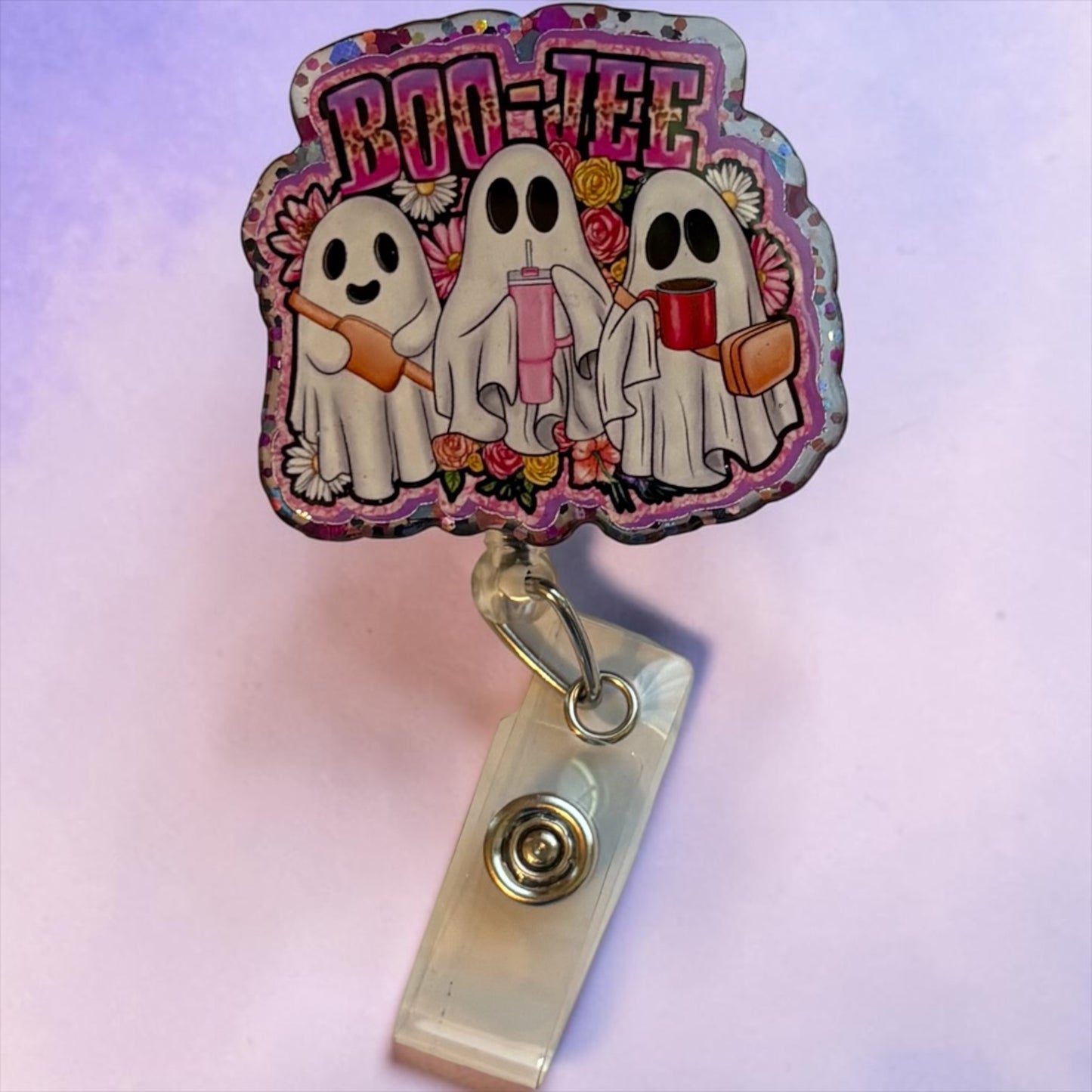 👻 Boo-jee Ghosts Badge Reel – Cute Halloween Nurse ID Holder