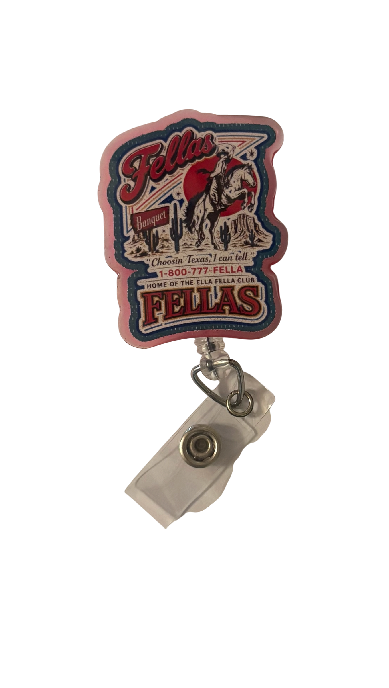 Ella Fella Cowboy Badge Reel – Ella Langley Inspired Western Retractable ID Holder