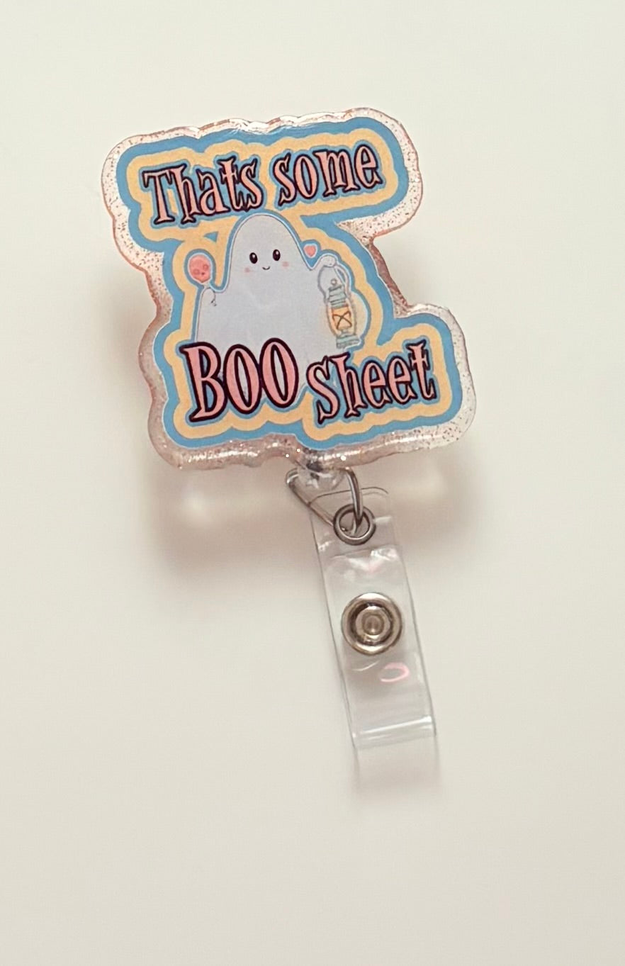 That’s Some BOO Sheet Ghost Badge Reel – Funny Halloween Nurse & Healthcare ID Holder