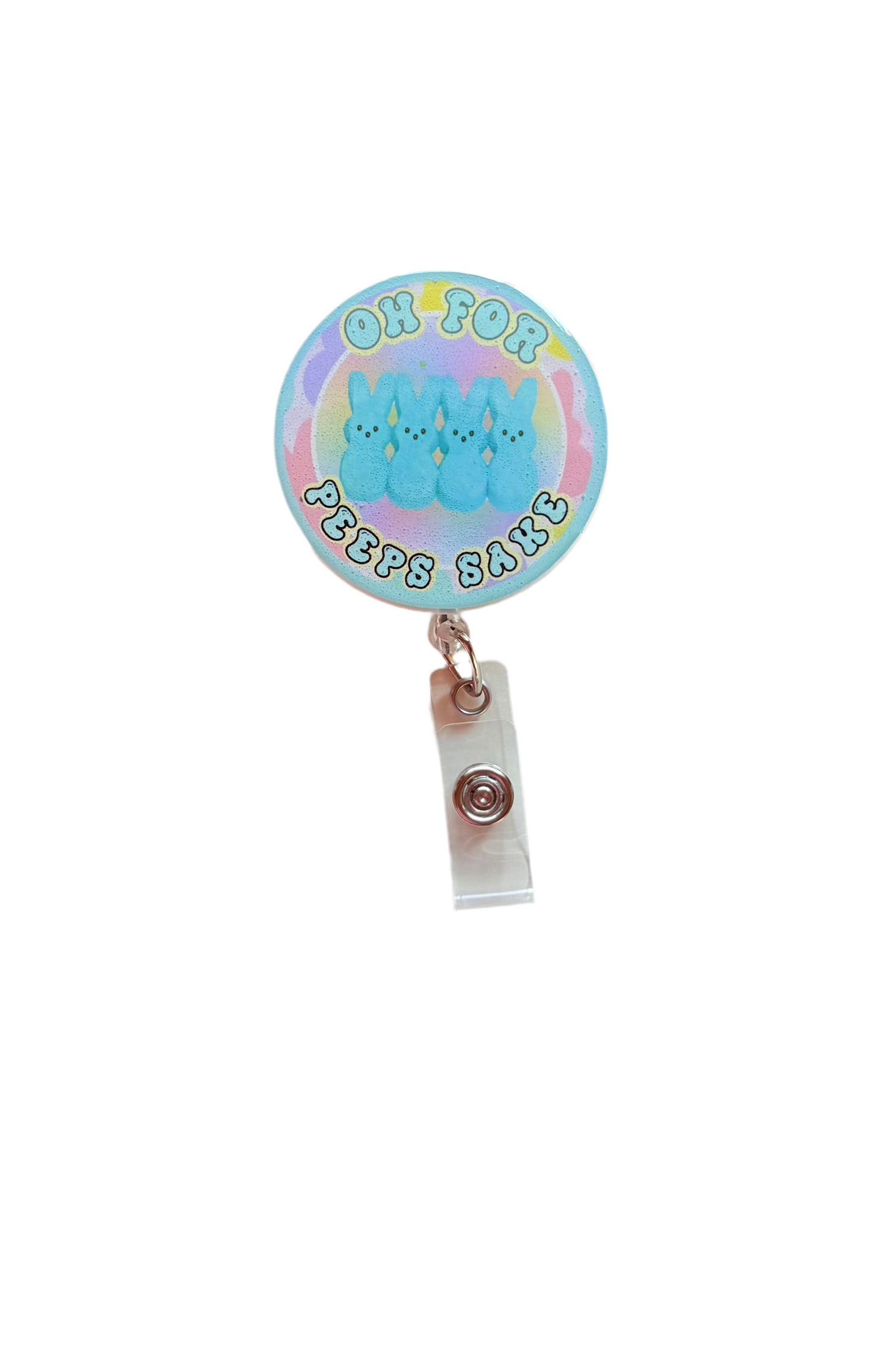 Oh for Peeps Sake Badge Reel – Funny Easter Retractable ID Holder
