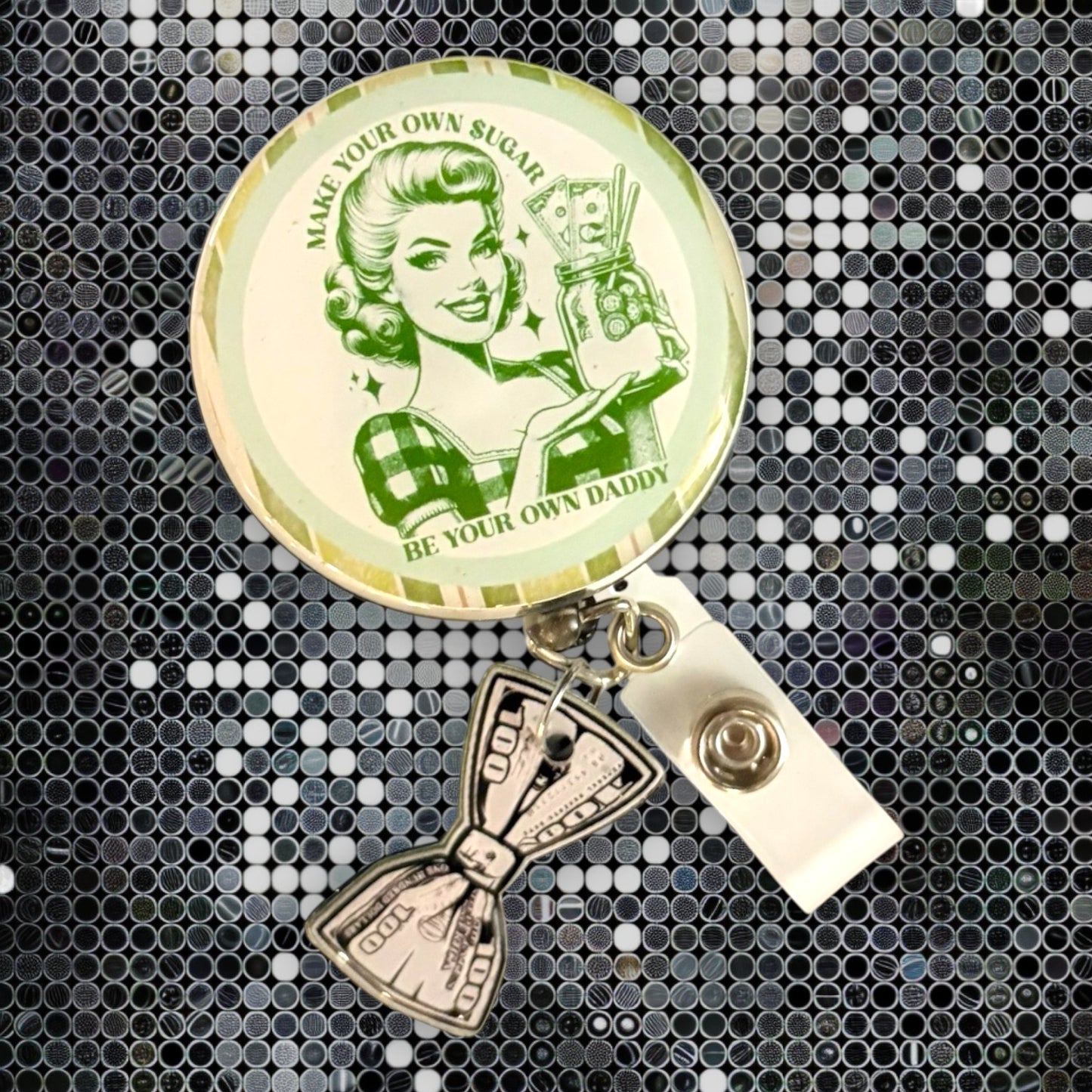 Funny Badge Reel, sugar daddy badge reel, Girl Boss Badge Reel, Badge Reel,Medical ID Badge,Nurse Badge Reel, Work Badge Holder