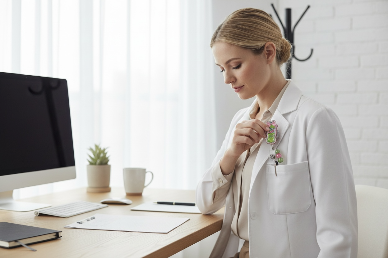 Pink Bow Mountain Dew Badge Reel | Cute Soda Badge Reel | Nurse & Healthcare ID Holder