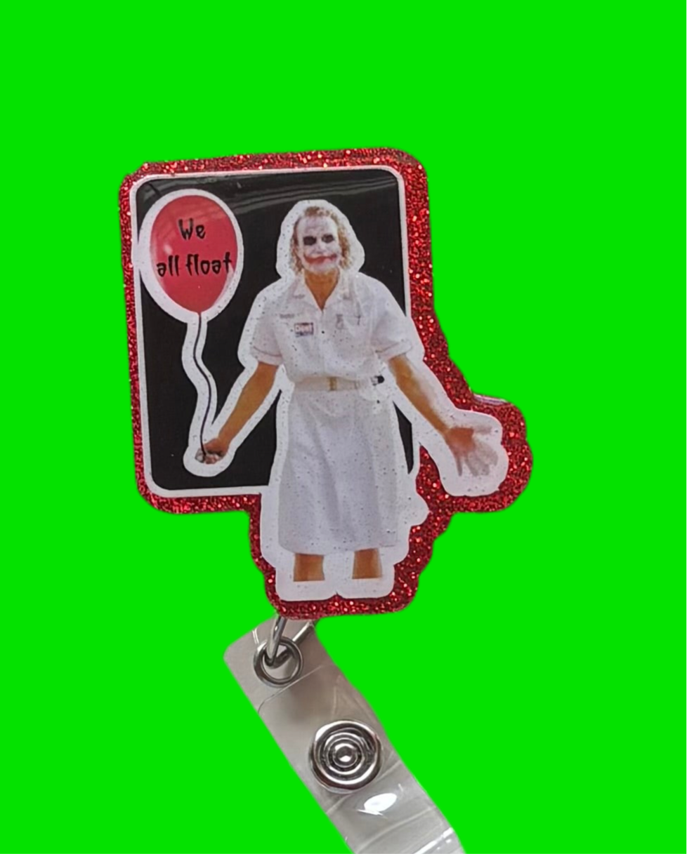 Float Nurse Badge Reel -Funny Halloween Badge Reel