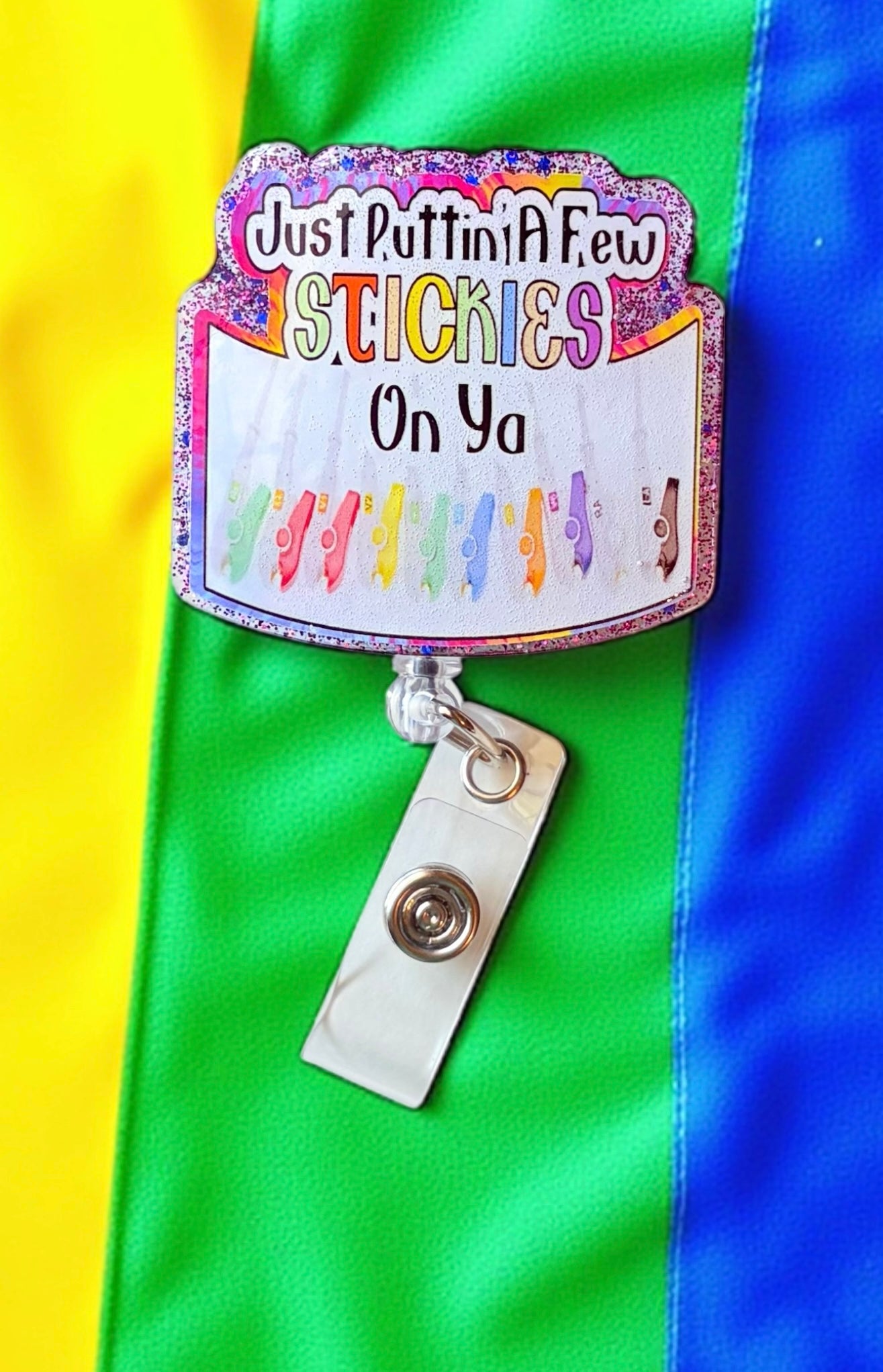 EKG Badge Reel – Funny ICU Nurse Badge Clip, Cardiac Nursing Gift, ER Badge Holder
