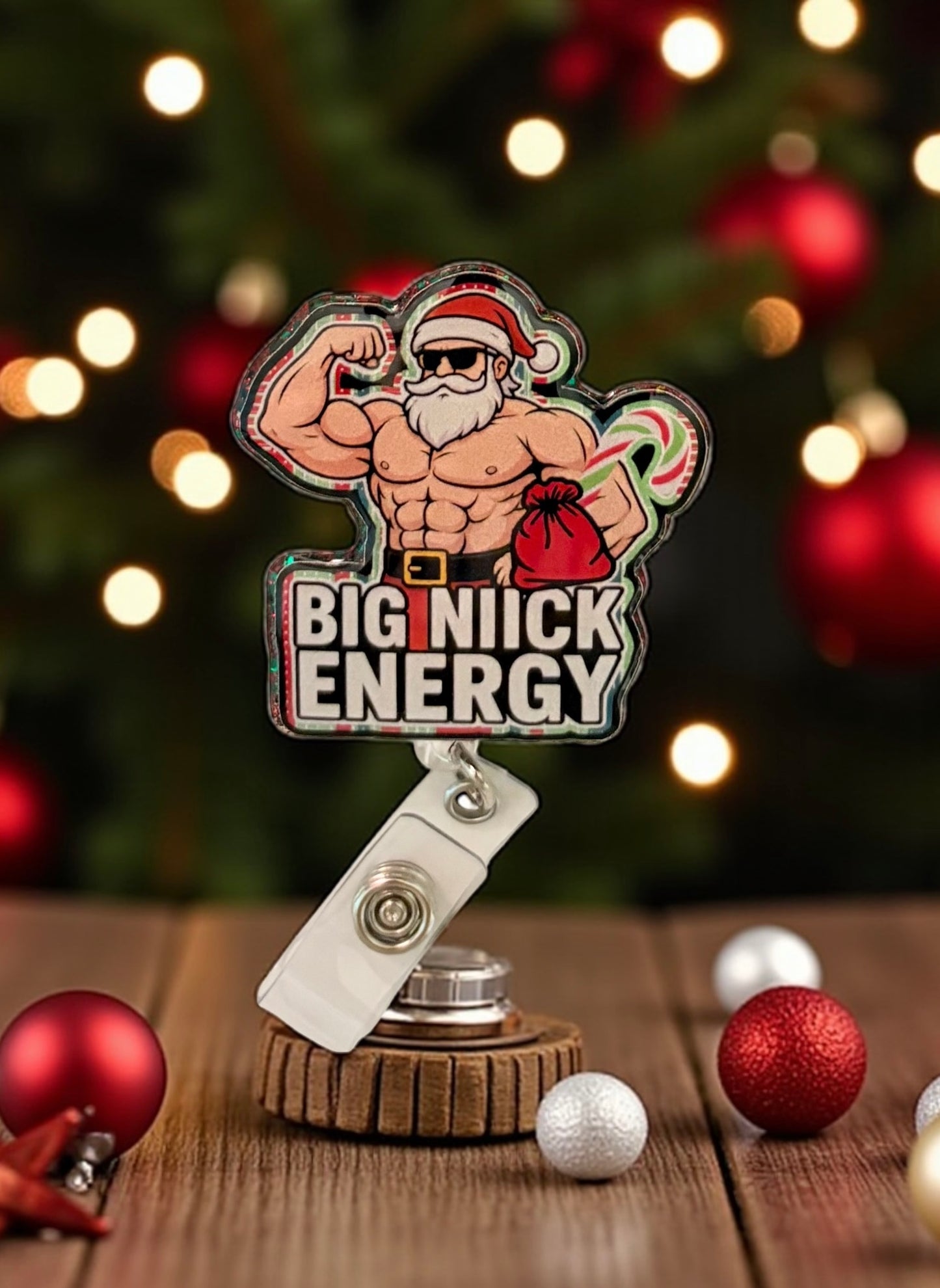 Funny Santa Badge Reel