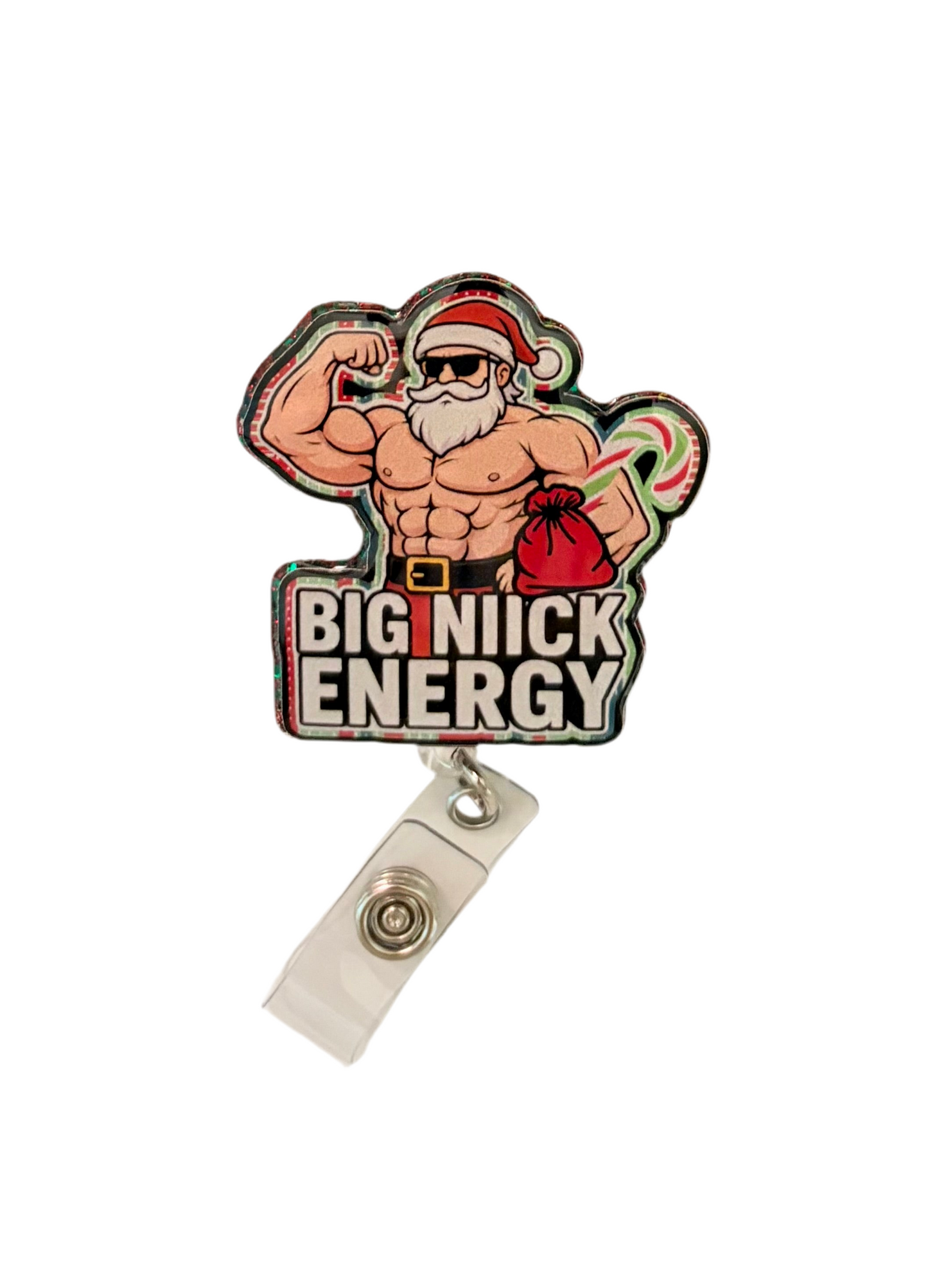 Funny Santa Badge Reel