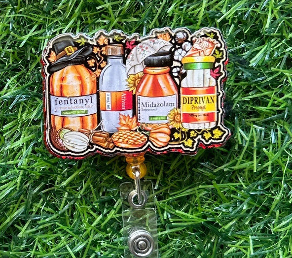 π Fall Anesthesia Badge Reel β Pumpkin Spice Meds Edition π