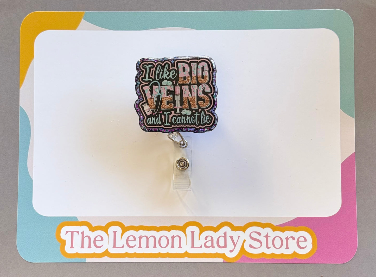 Phlebotomist Badge Reel – Funny Nurse Badge Reel, Big Veins Badge Reel, Lab Tech Gift, Phlebotomy Humor Badge, Vein Finder Badge Holder