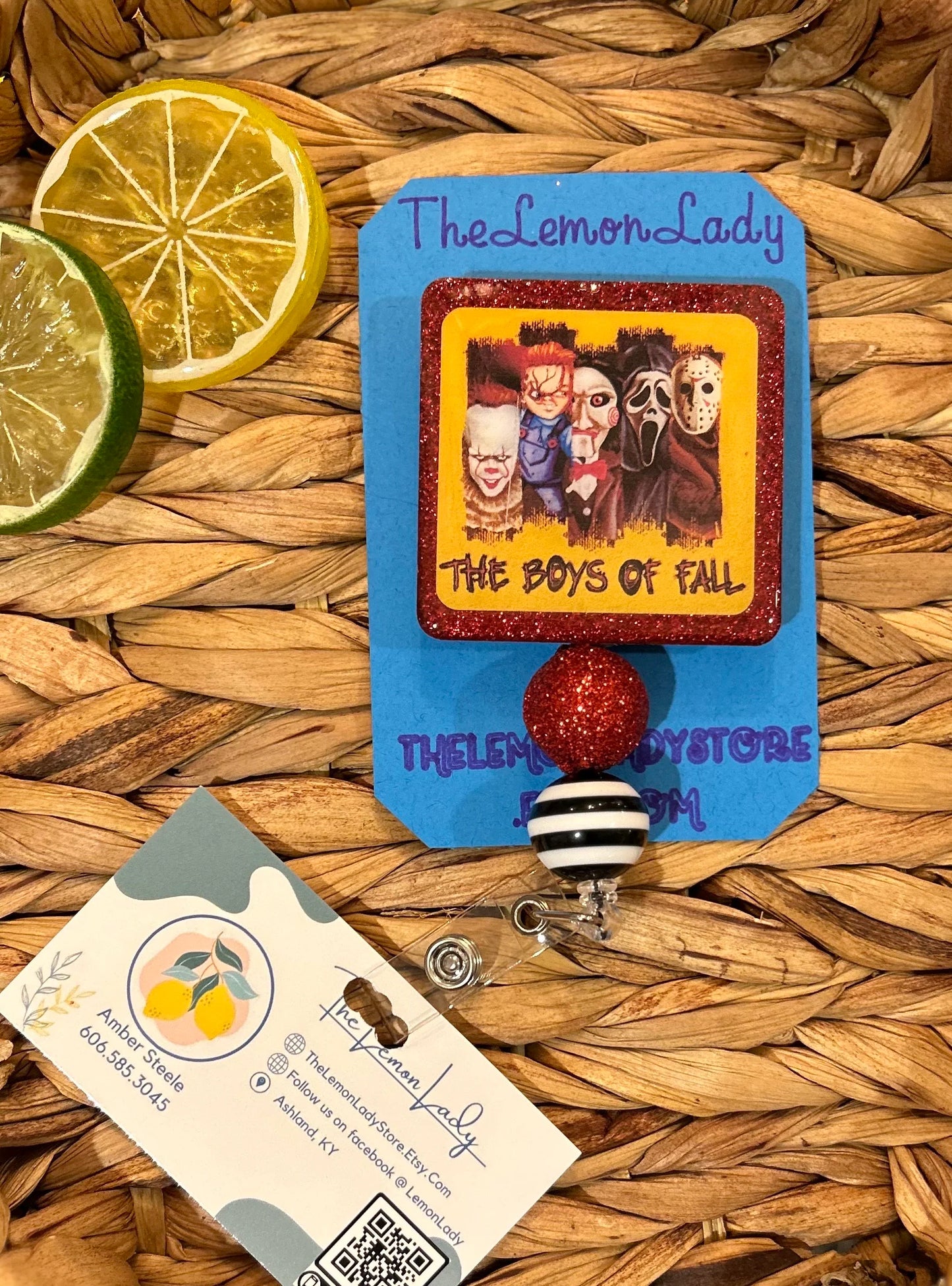 Halloween Horror Badge Reel | Retractable ID Holder | Spooky Fall Accessory for Nurses, Teachers, and Horror Fans