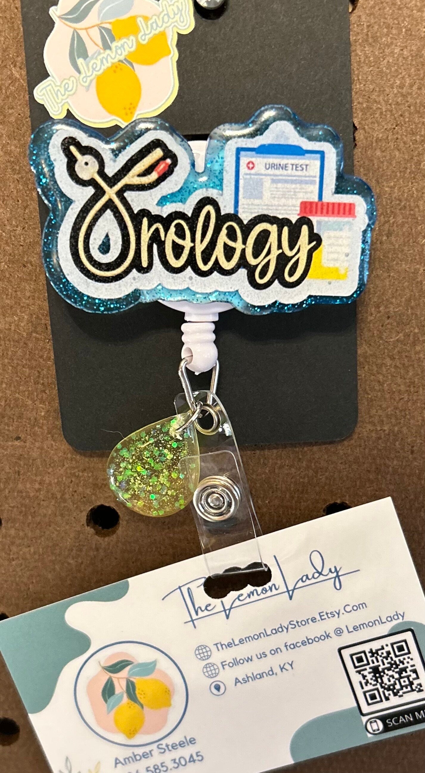 Urology Badge Reel, Funny Urine Drop Nurse ID Clip, Medical Specialty Badge Holder, Urology Tech Gift, Healthcare Humor Accessory