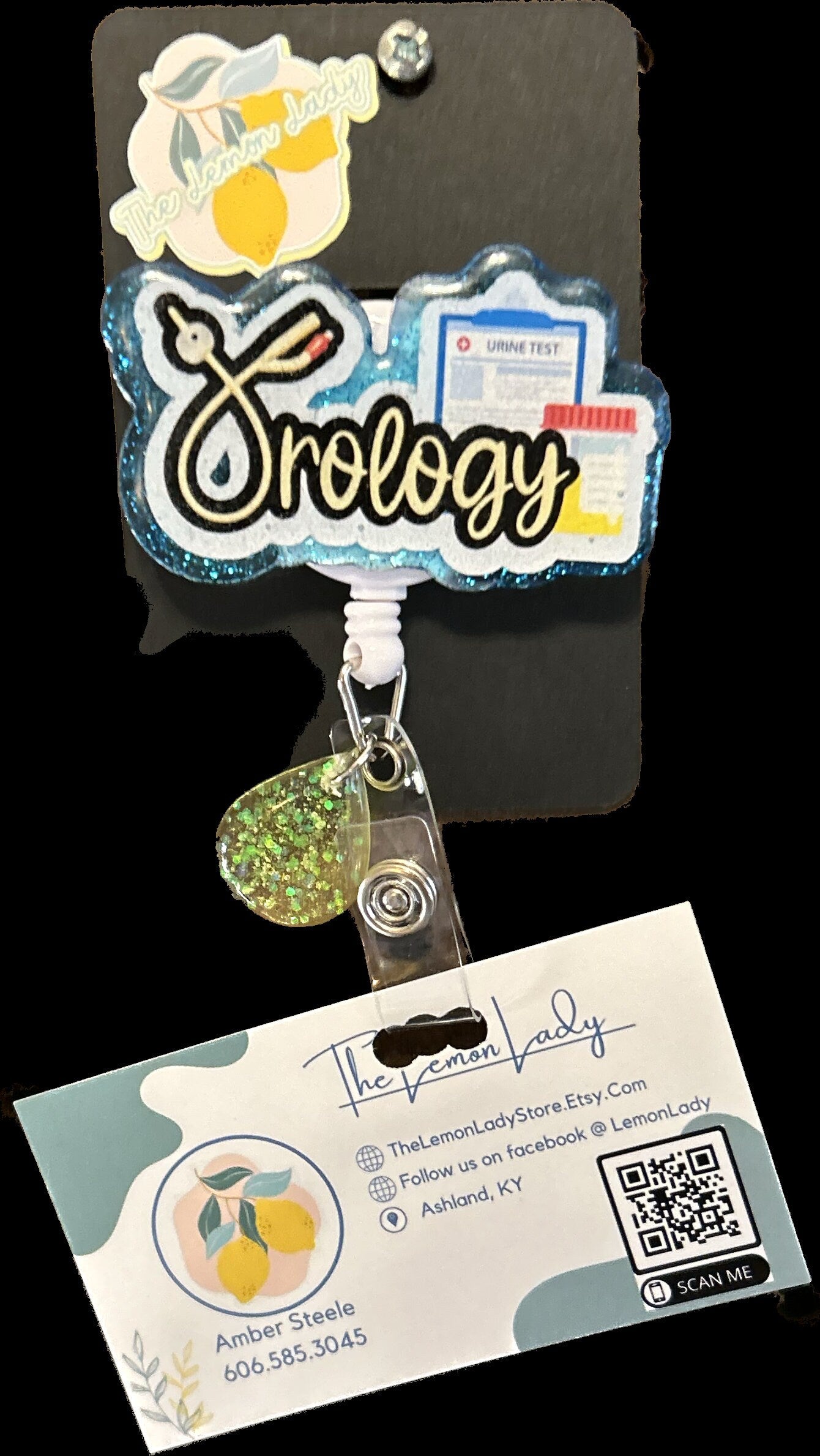Urology Badge Reel, Funny Urine Drop Nurse ID Clip, Medical Specialty Badge Holder, Urology Tech Gift, Healthcare Humor Accessory