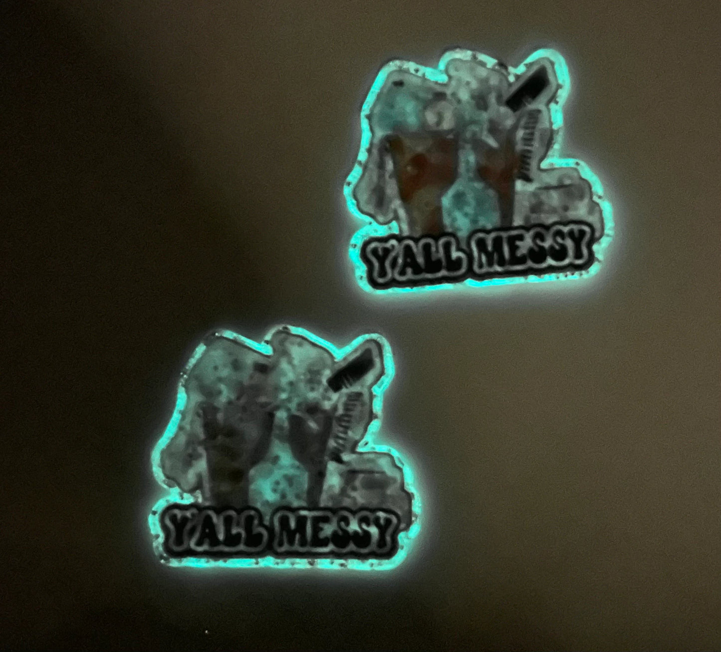 Glow-in-the-Dark EVS Badge Reel – Funny “Y’all Messy” Housekeeping Clip, Environmental Services ID Holder