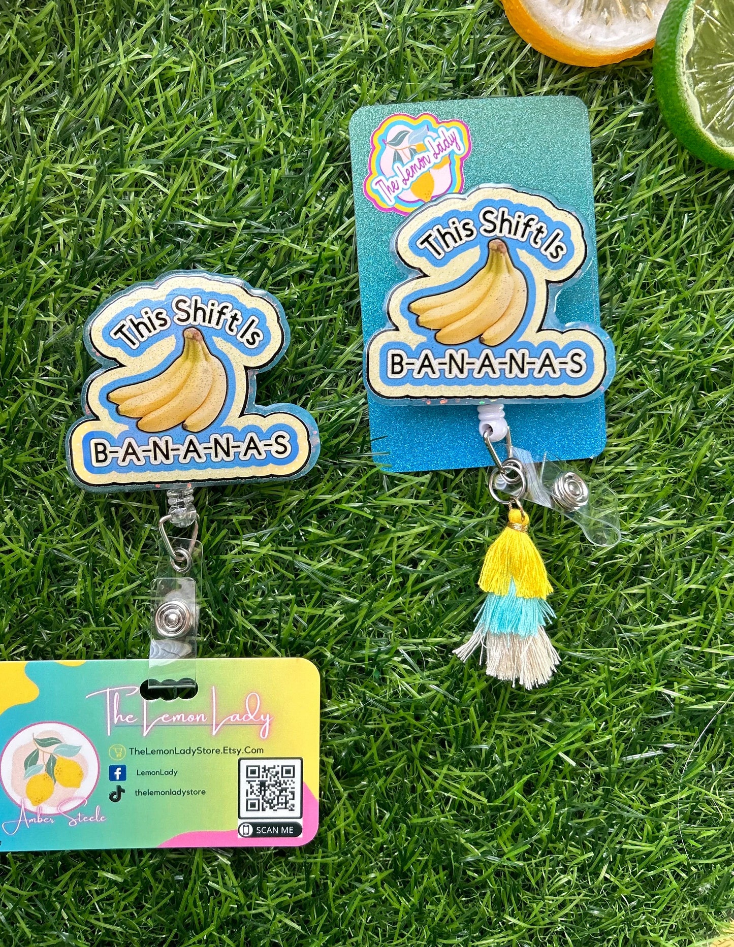 Funny Nurse Badge Reel – This Shift Is Bananas, Banana Badge Clip, Cute Medical ID Holder, RN Gift, Nursing Humor