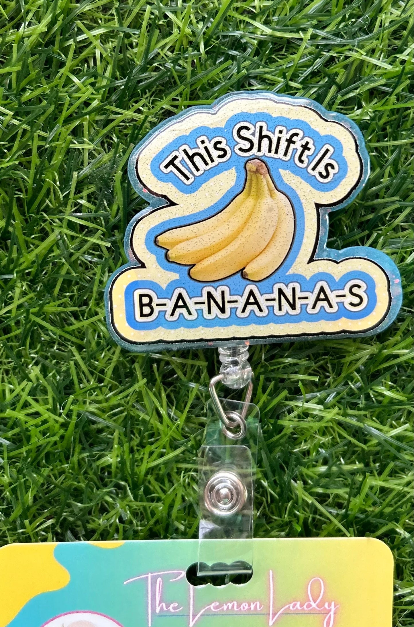 Funny Nurse Badge Reel – This Shift Is Bananas, Banana Badge Clip, Cute Medical ID Holder, RN Gift, Nursing Humor