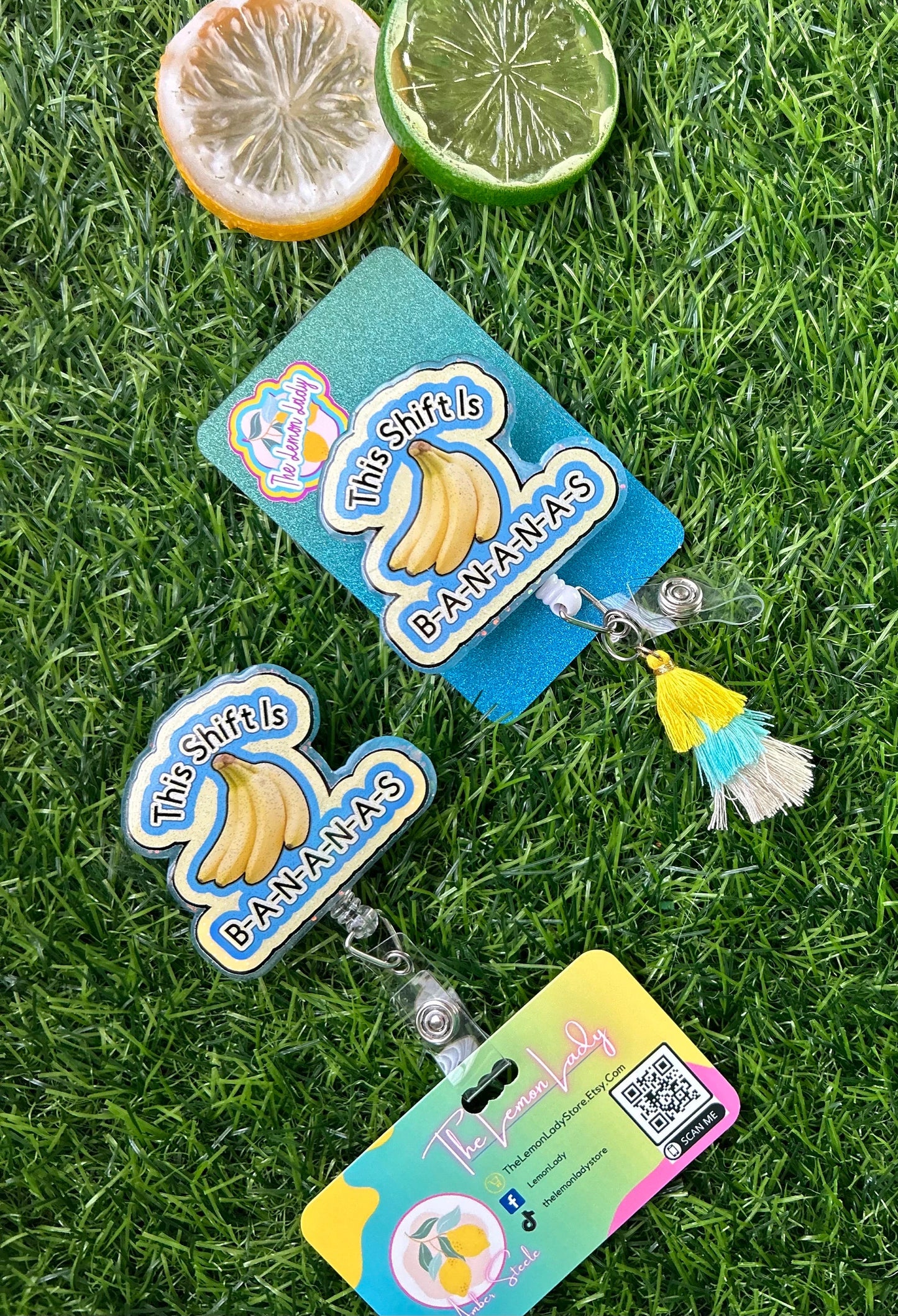 Funny Nurse Badge Reel – This Shift Is Bananas, Banana Badge Clip, Cute Medical ID Holder, RN Gift, Nursing Humor