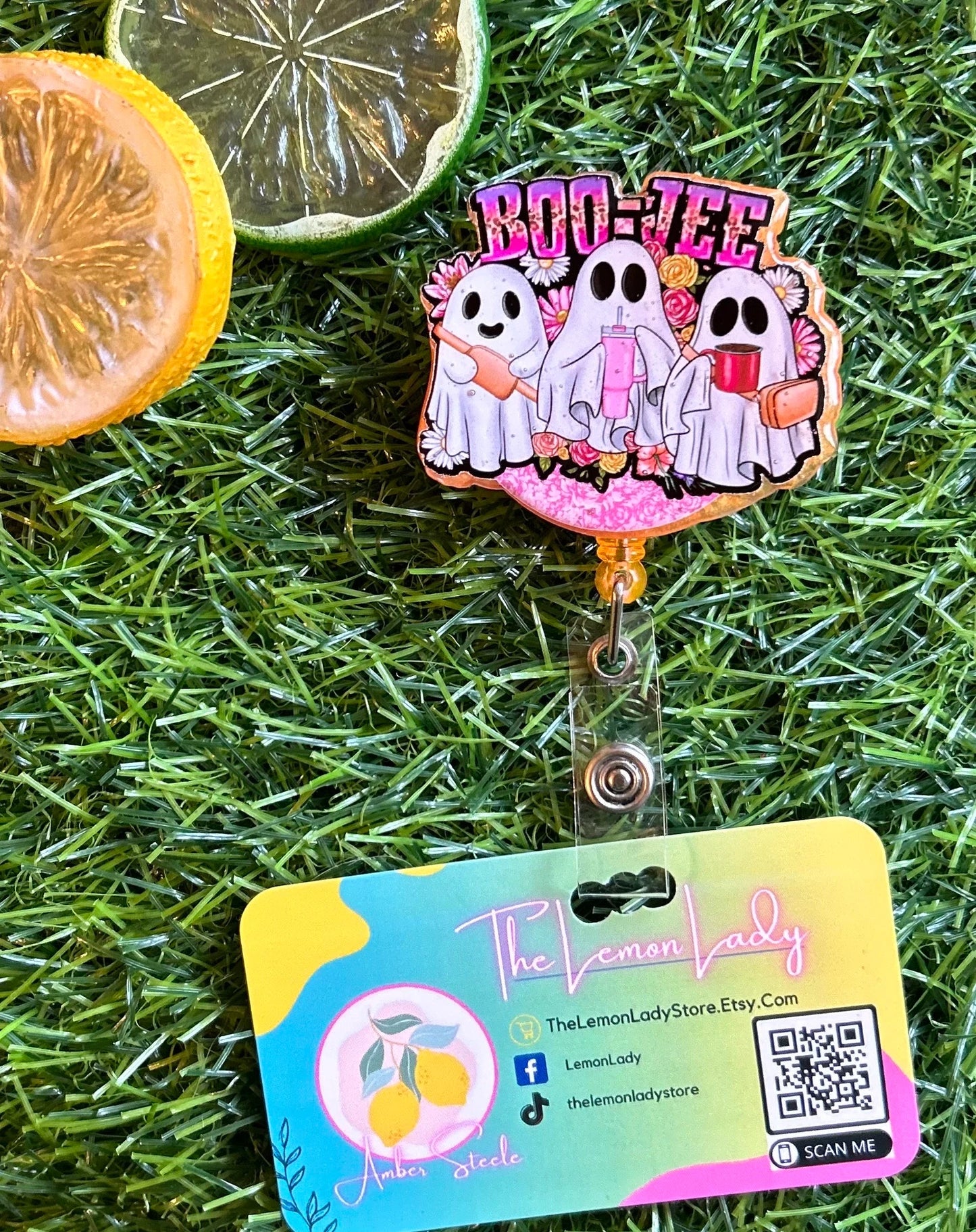 👻 Boo-jee Ghosts Badge Reel – Cute Halloween Nurse ID Holder