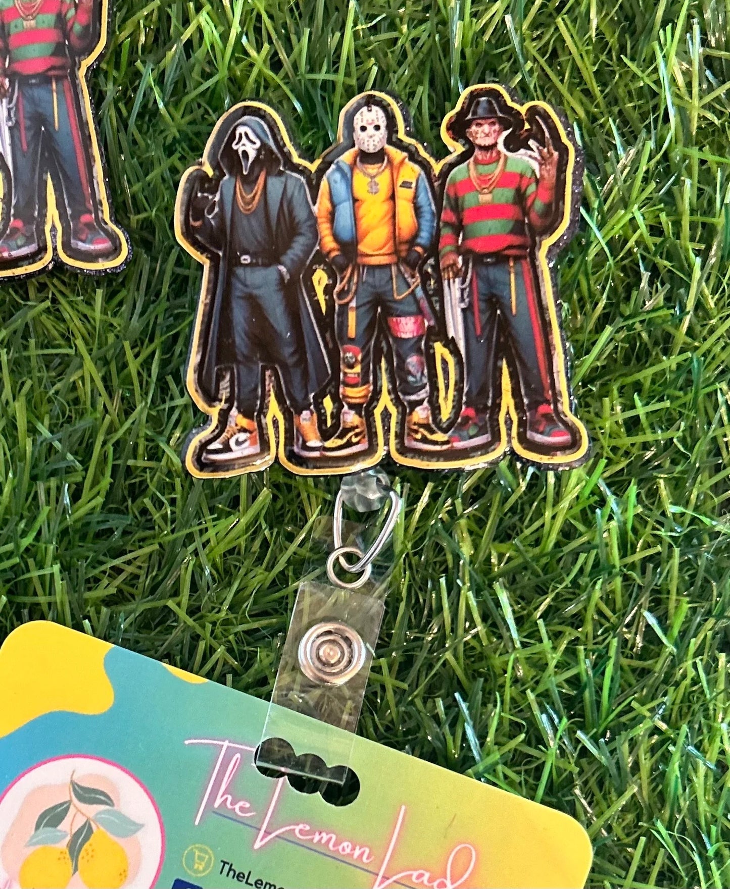 Horror Legends Badge Reel – Scary Movie Characters ID Holder