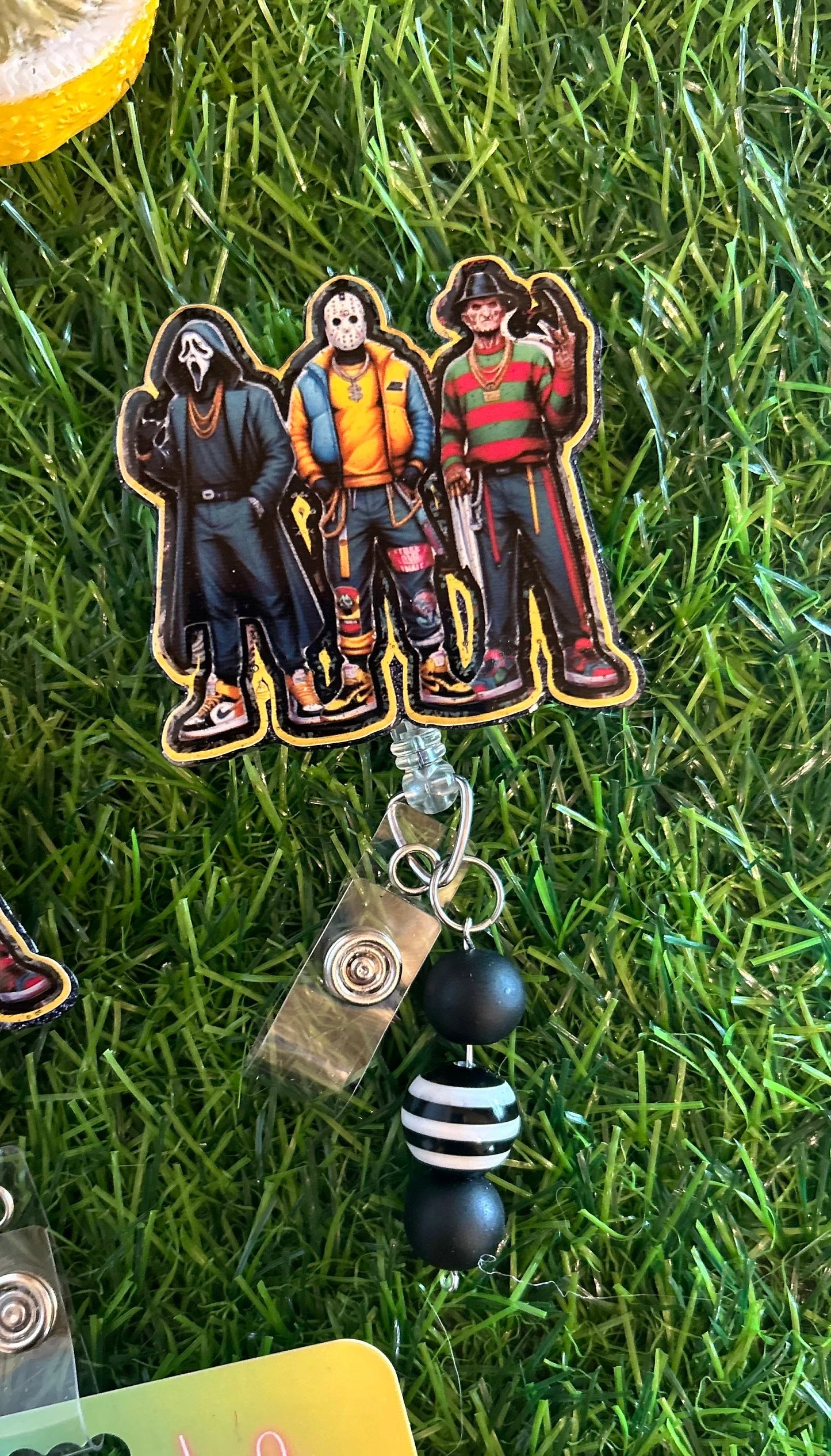 Horror Legends Badge Reel – Scary Movie Characters ID Holder