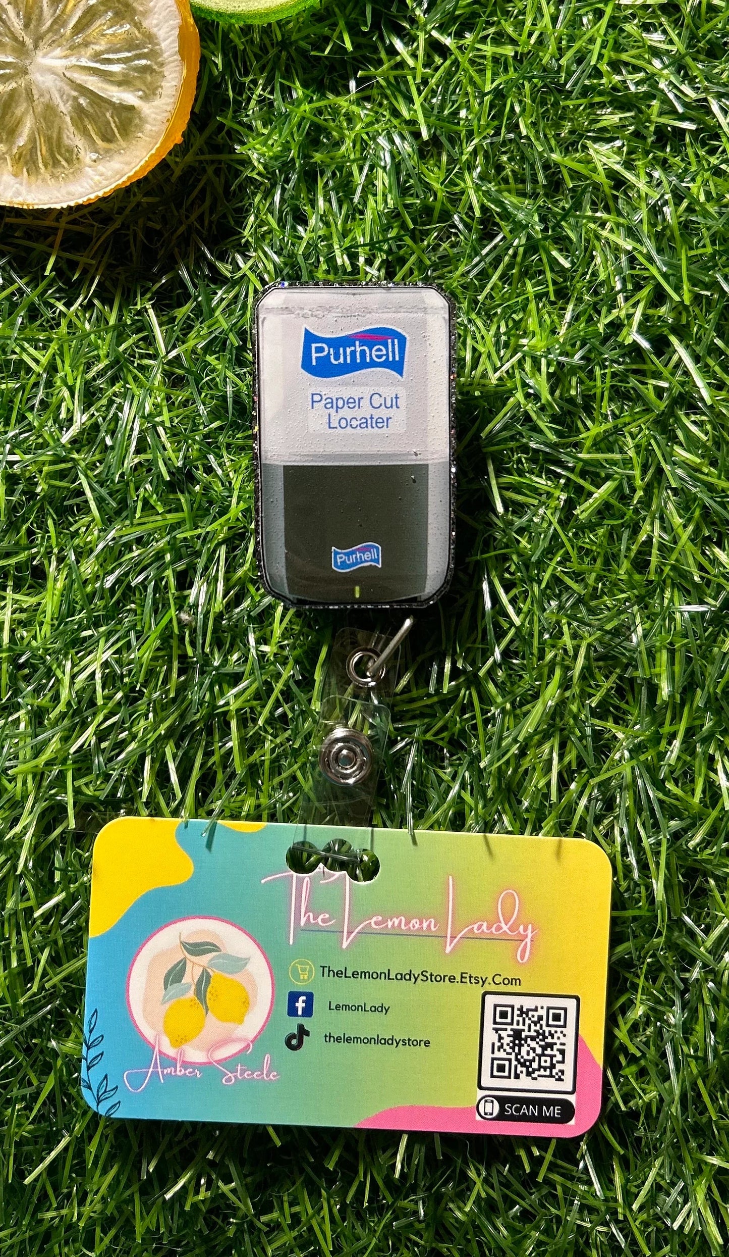 Hand Sanitizer Badge Reel, Funny Nurse Badge Reel