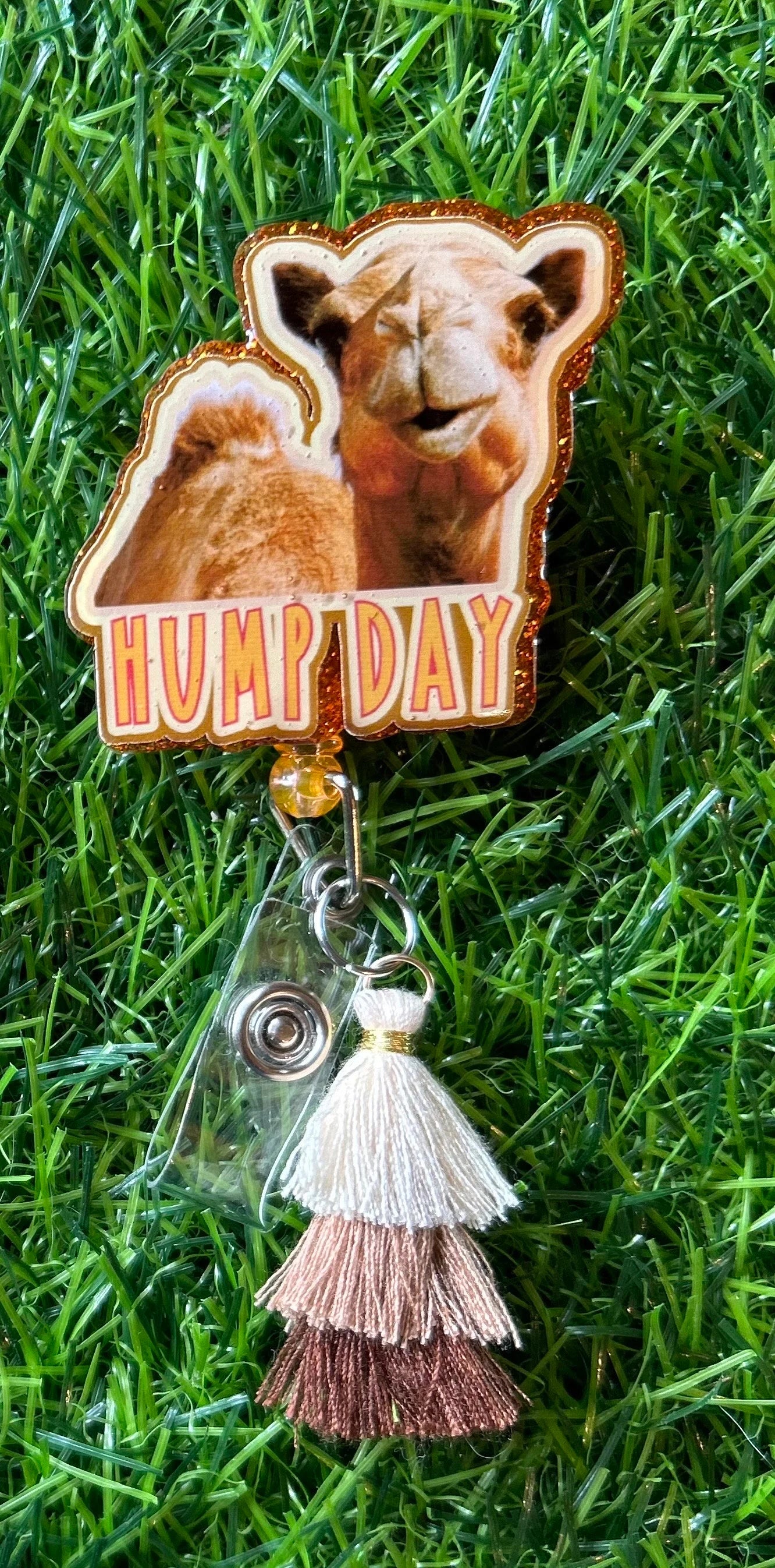Hump Day Badge Reel – Funny Camel ID Clip, Midweek Work Humor, Nurse Badge Holder, Teacher Gift