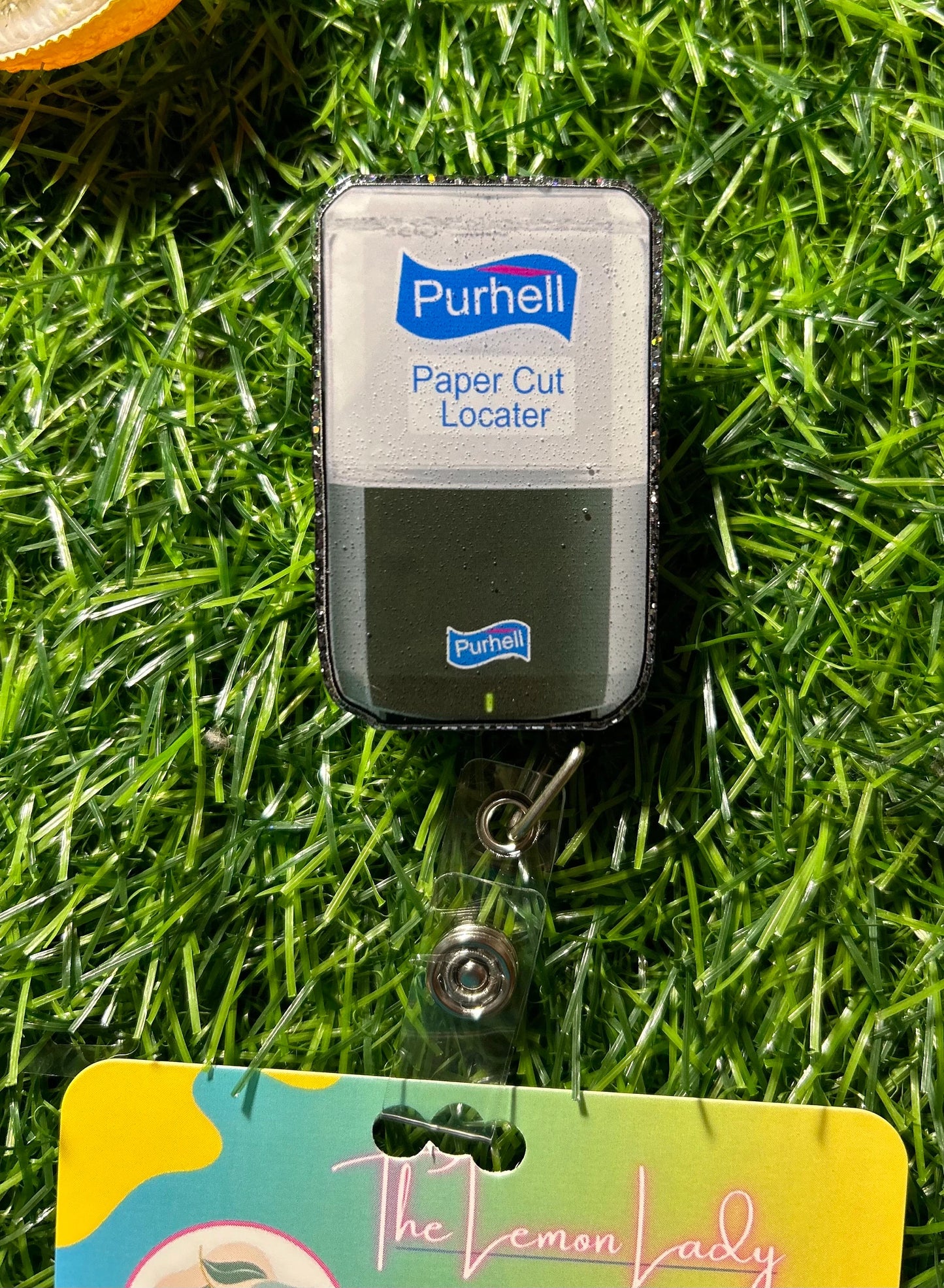 Hand Sanitizer Badge Reel, Funny Nurse Badge Reel