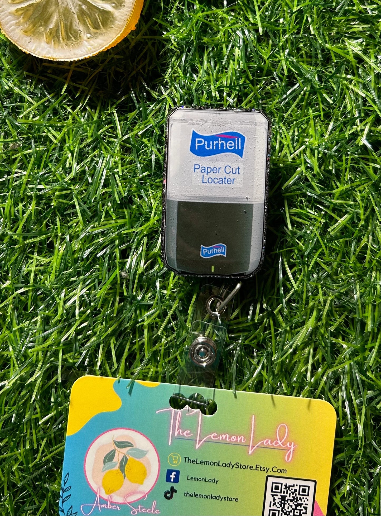 Hand Sanitizer Badge Reel, Funny Nurse Badge Reel