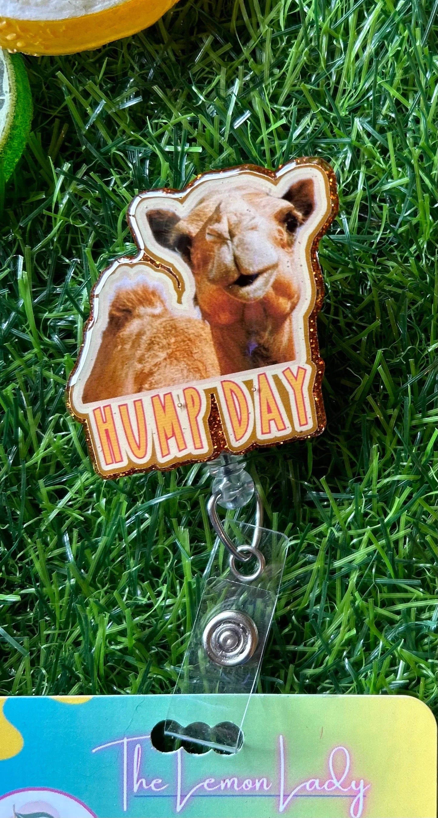 Hump Day Badge Reel – Funny Camel ID Clip, Midweek Work Humor, Nurse Badge Holder, Teacher Gift