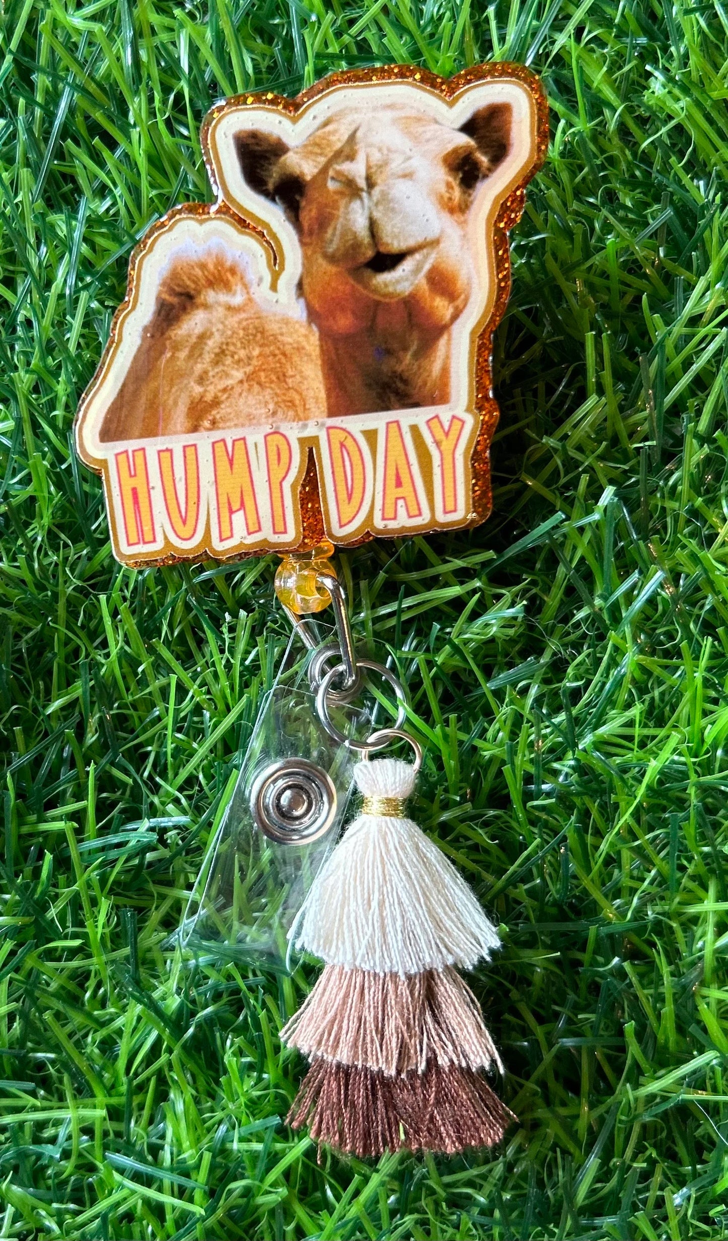 Hump Day Badge Reel – Funny Camel ID Clip, Midweek Work Humor, Nurse Badge Holder, Teacher Gift
