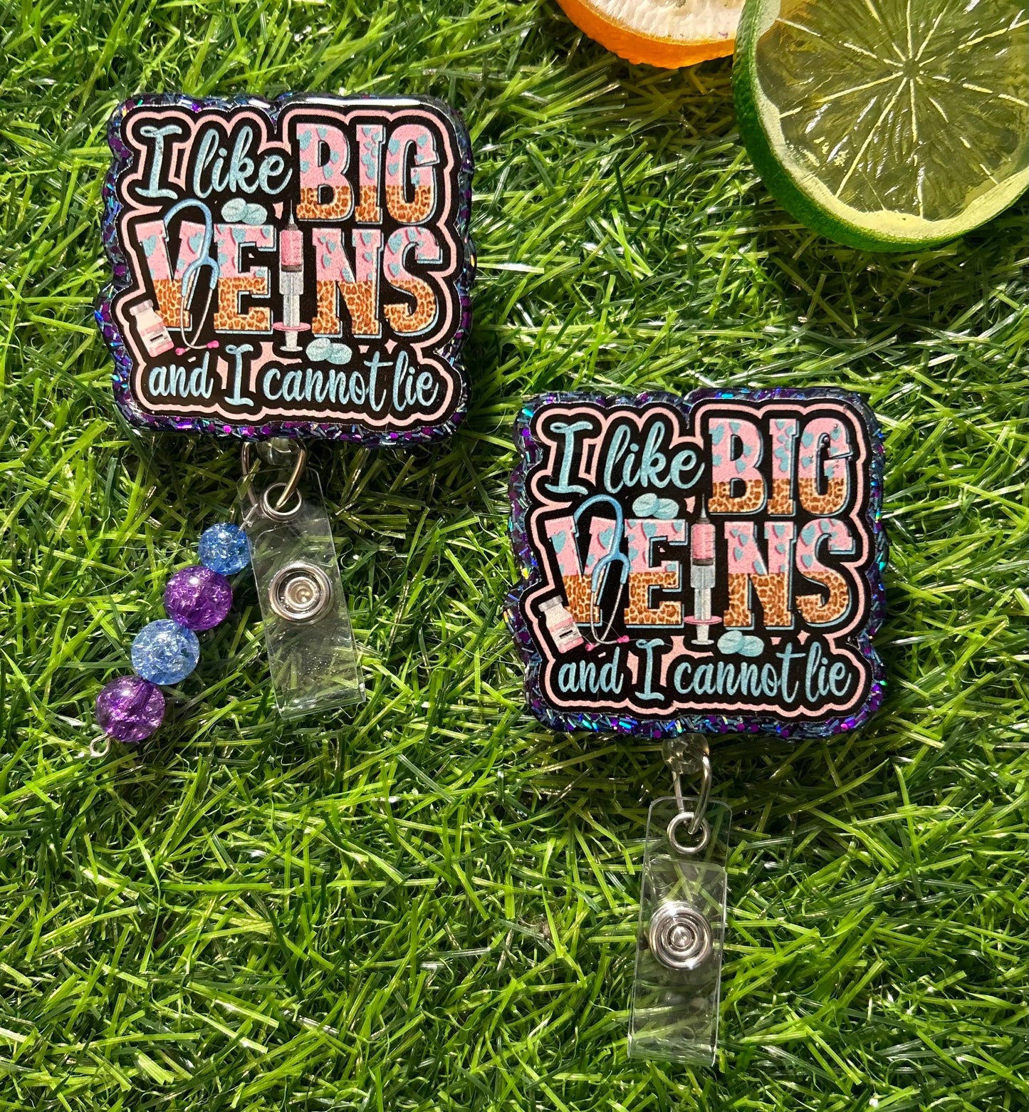 Phlebotomist Badge Reel – Funny Nurse Badge Reel, Big Veins Badge Reel, Lab Tech Gift, Phlebotomy Humor Badge, Vein Finder Badge Holder