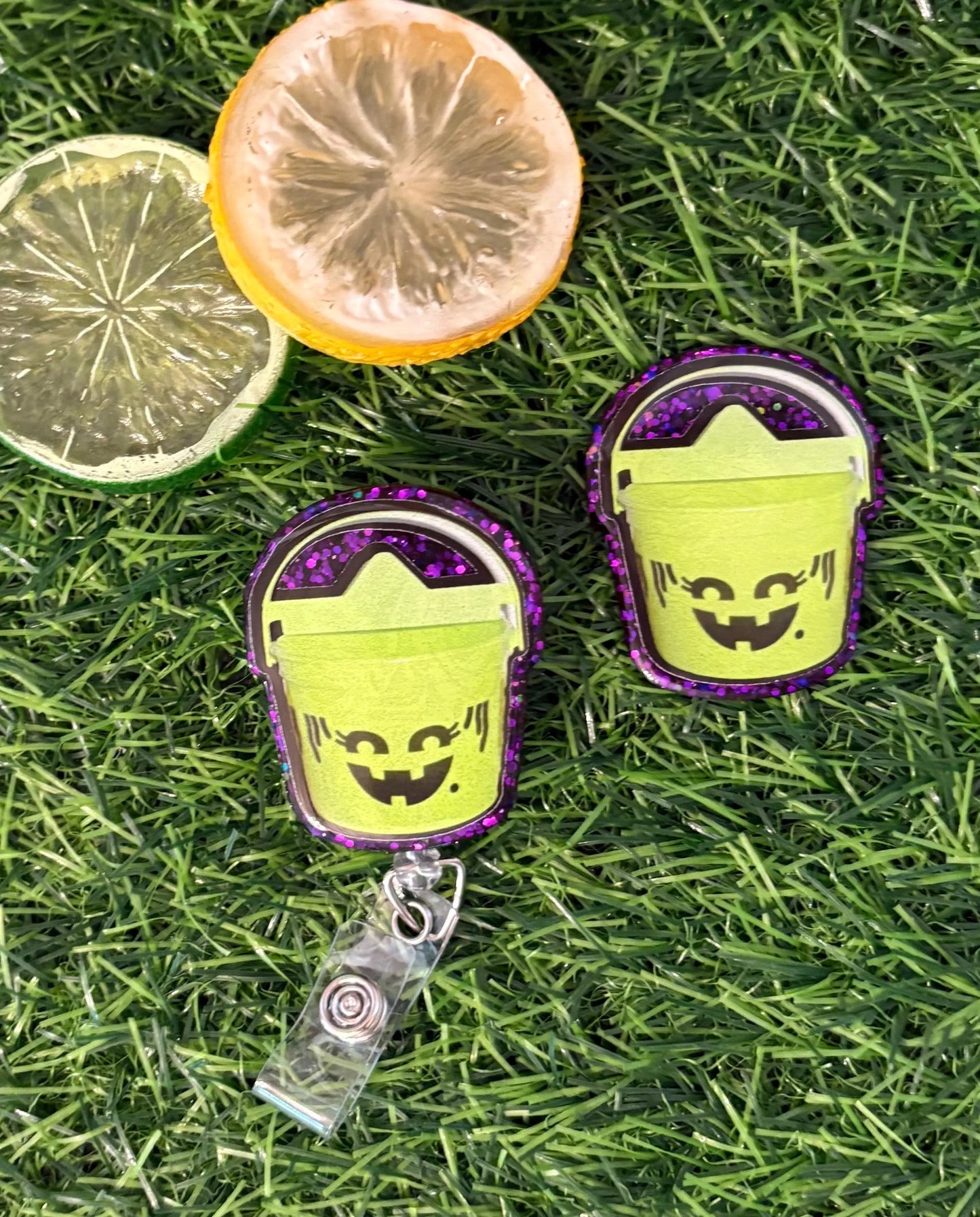 McDonald’s Halloween Bucket Badge Reel – Retro Happy Meal ID Clip, Funny Fall Badge for Nurses, Teachers, Healthcare Workers