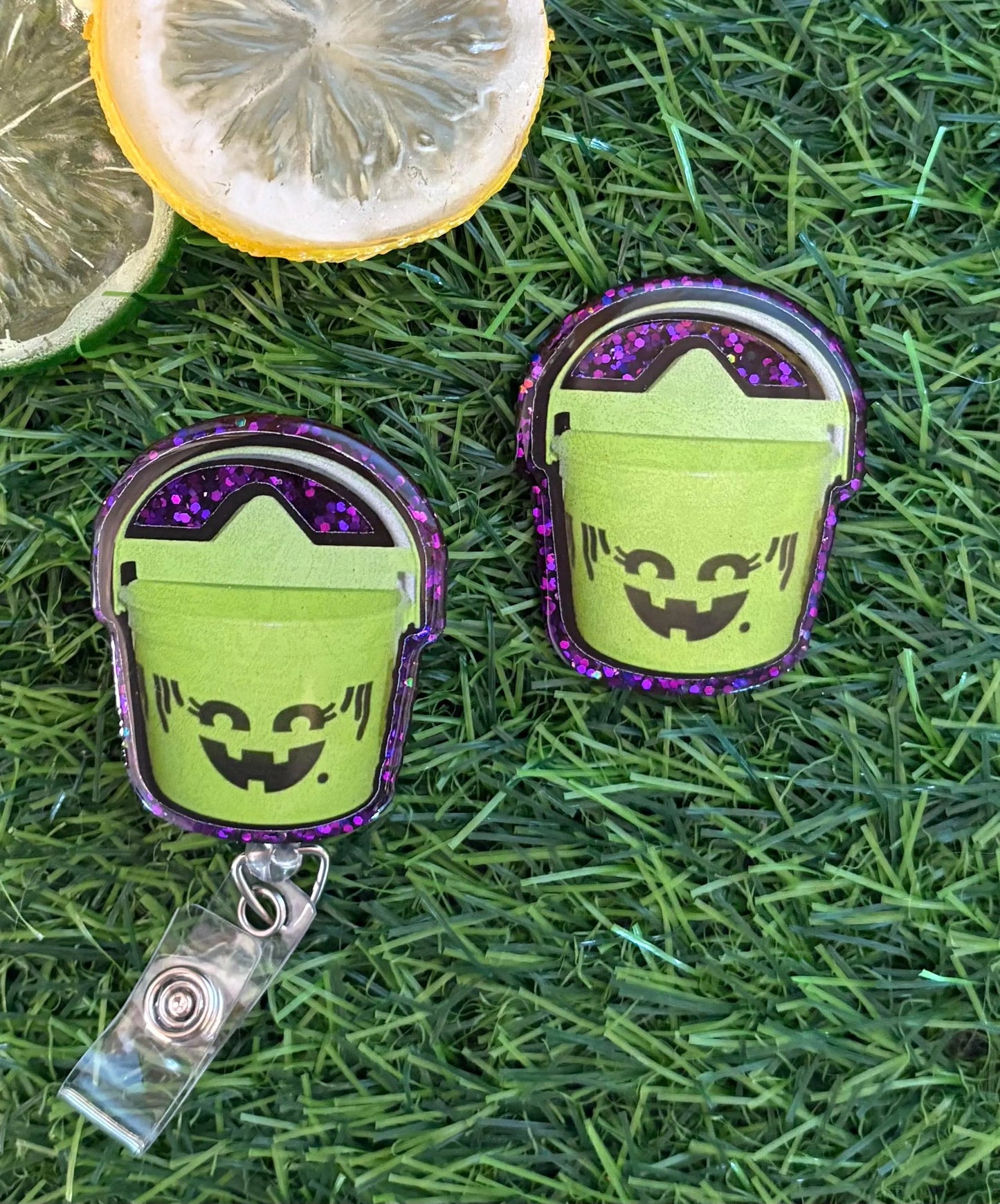 McDonald’s Halloween Bucket Badge Reel – Retro Happy Meal ID Clip, Funny Fall Badge for Nurses, Teachers, Healthcare Workers