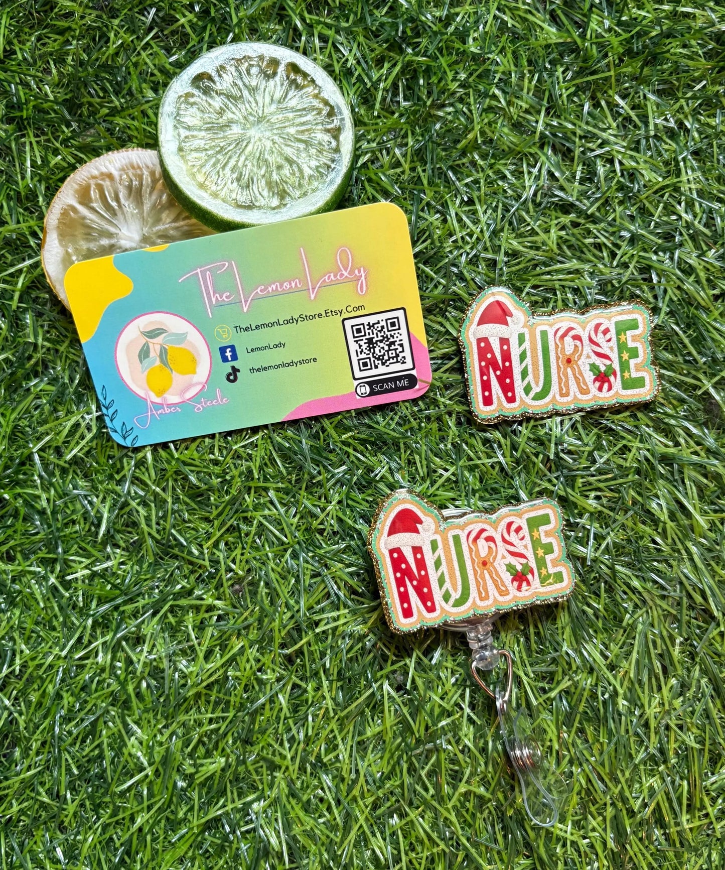 Christmas Nurse Badge Reel | Holiday Nurse ID Holder | Cute Medical Badge Reel for Scrubs, Teachers & Healthcare Workers