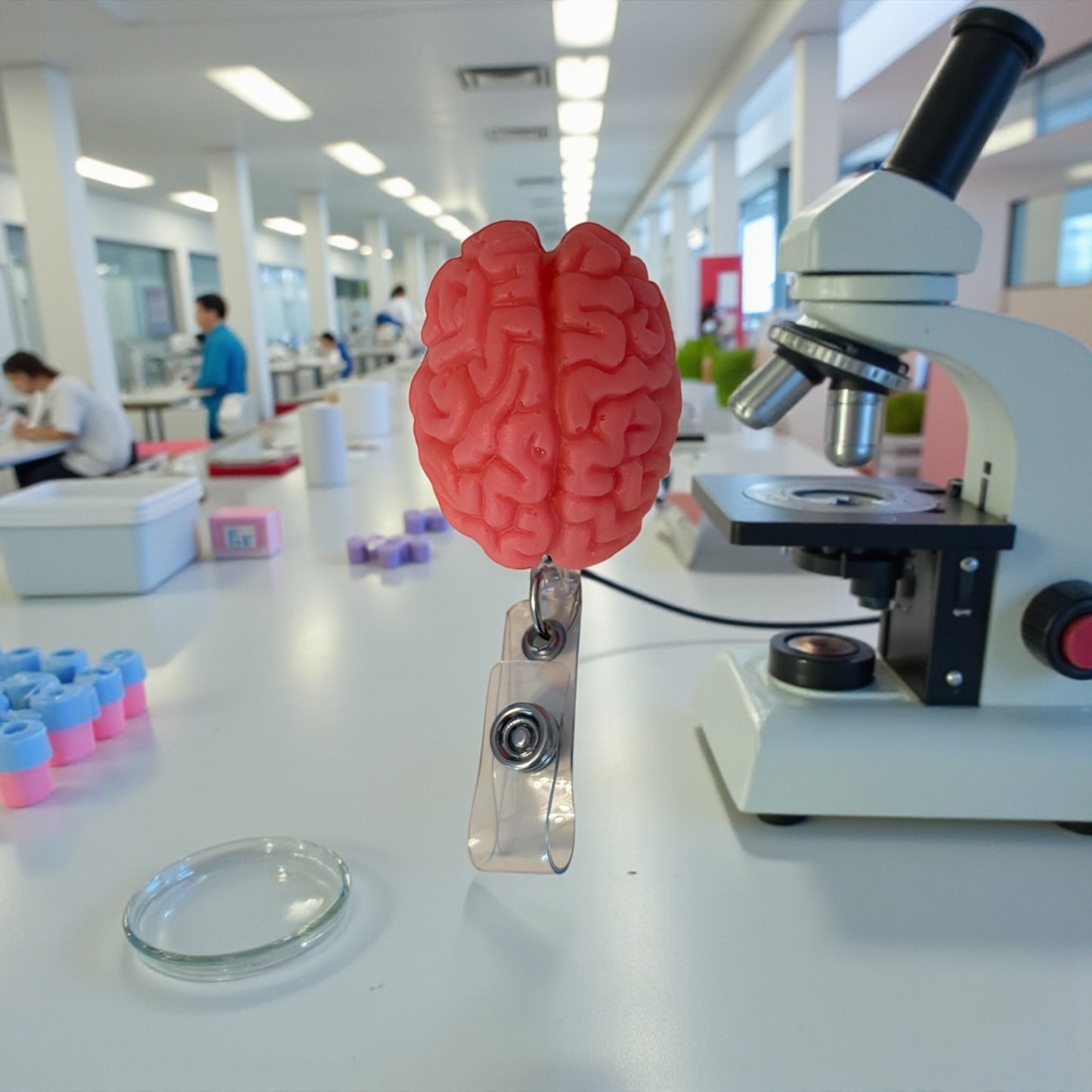 Anatomical Brain Badge Reel – Medical & Neuro Inspired