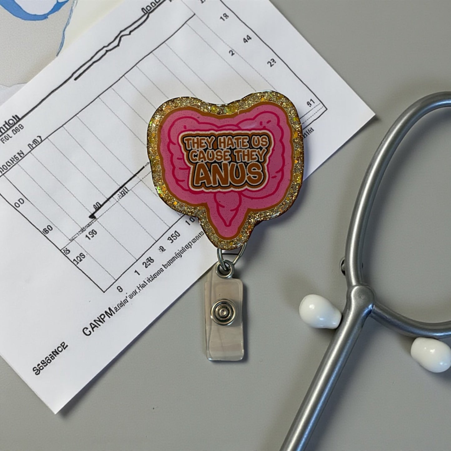 GI nurse badge reel  - gastrology nurse badge reel - funny nurse badge reel - colon badge reel