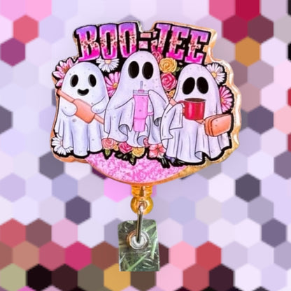 👻 Boo-jee Ghosts Badge Reel – Cute Halloween Nurse ID Holder