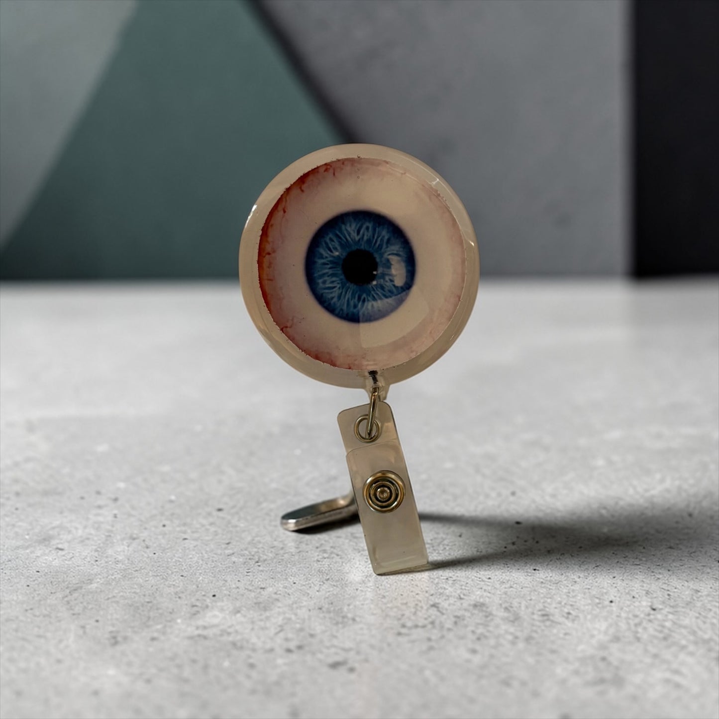 Funny Eyeball Badge Reel with Clear Eyes Charm | Retractable ID Holder for Nurses, Doctors & Healthcare Workers