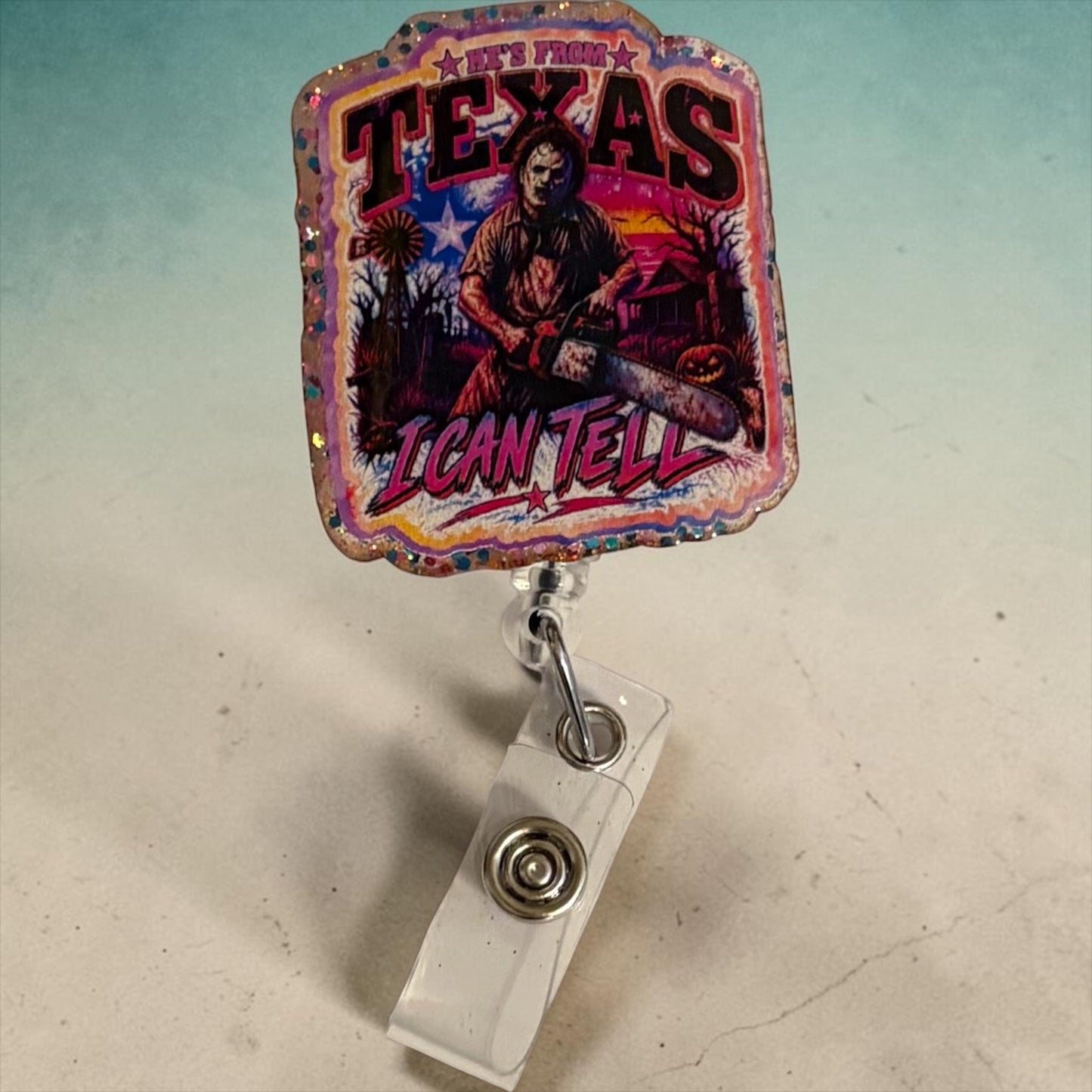 Texas Chainsaw Badge Reel 🤠🩸