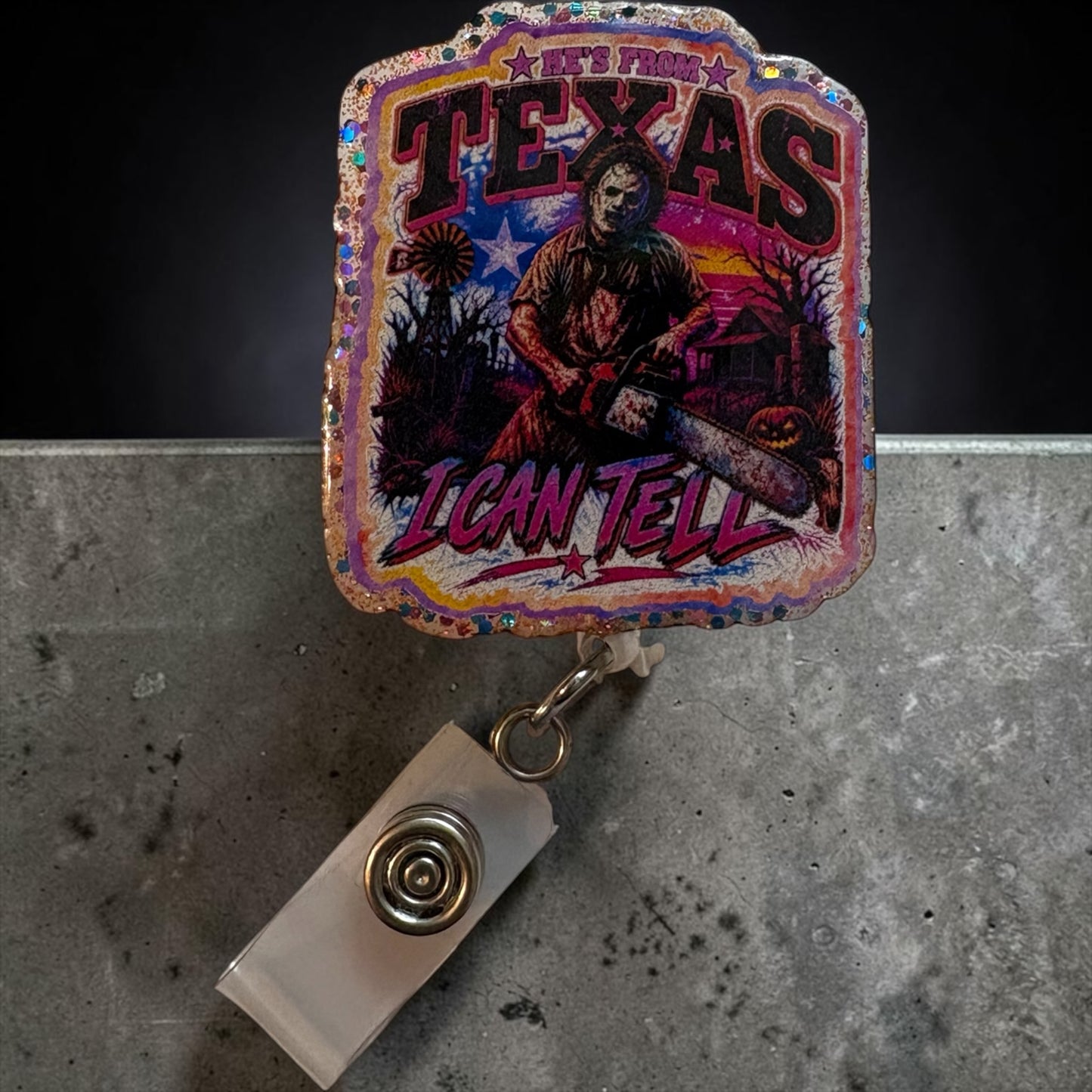 Texas Chainsaw Badge Reel 🤠🩸