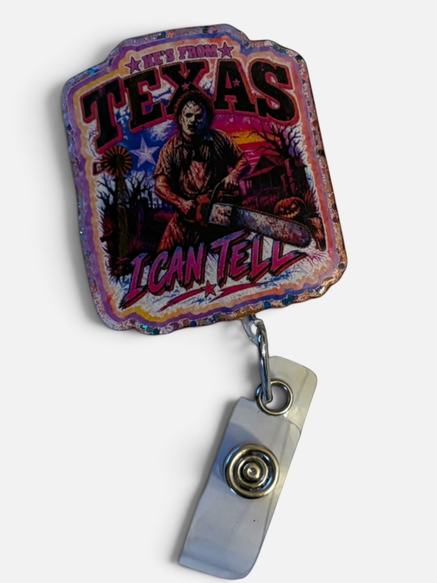 Texas Chainsaw Badge Reel 🤠🩸