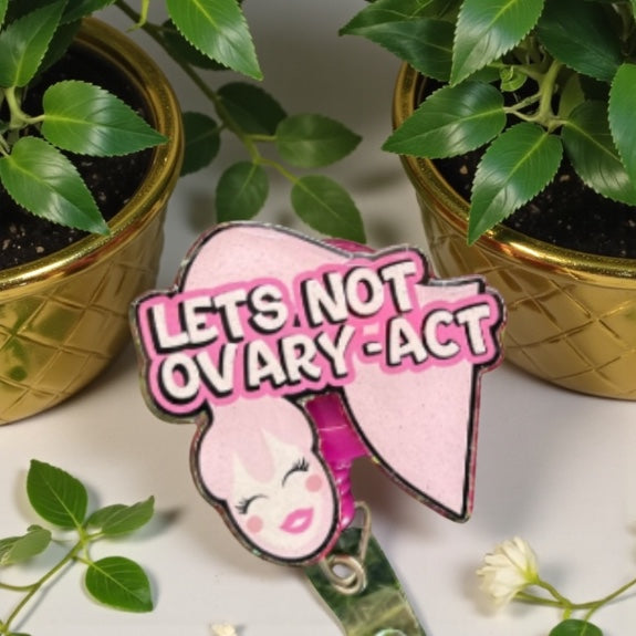 Gynecology Badge Reel, Ovary Badge Reel