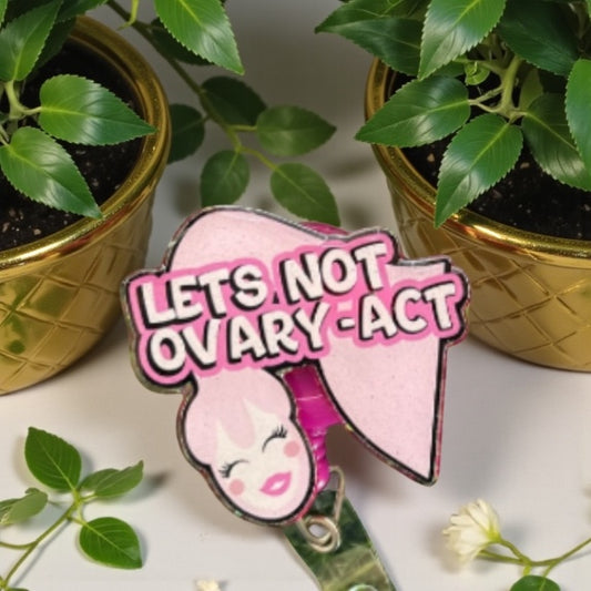 Gynecology Badge Reel, Ovary Badge Reel